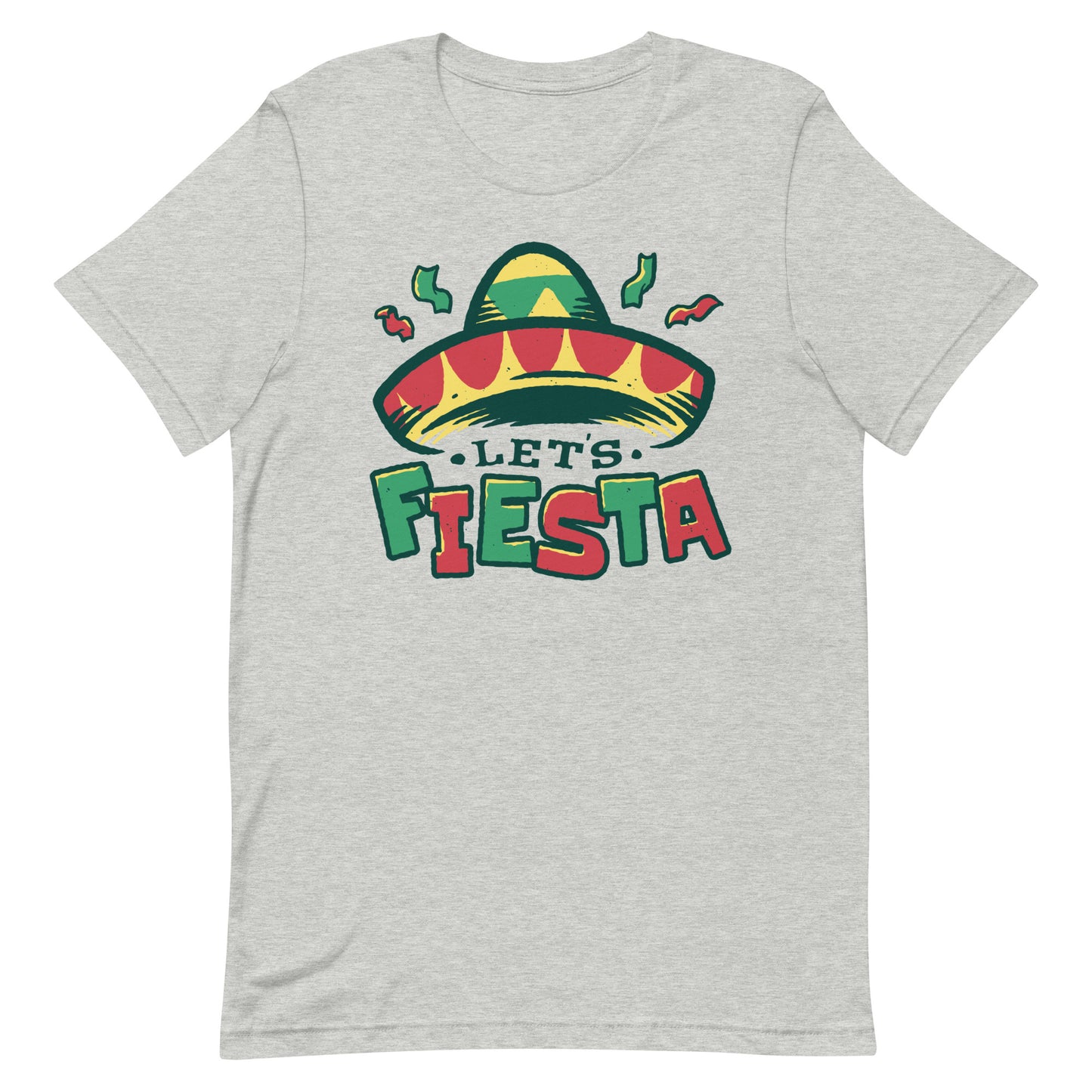 Let's Fiesta Tshirt Cinco De Mayo Graphic Tee Shirt Bella + Canvas Unisex Short Sleeve T-Shirt