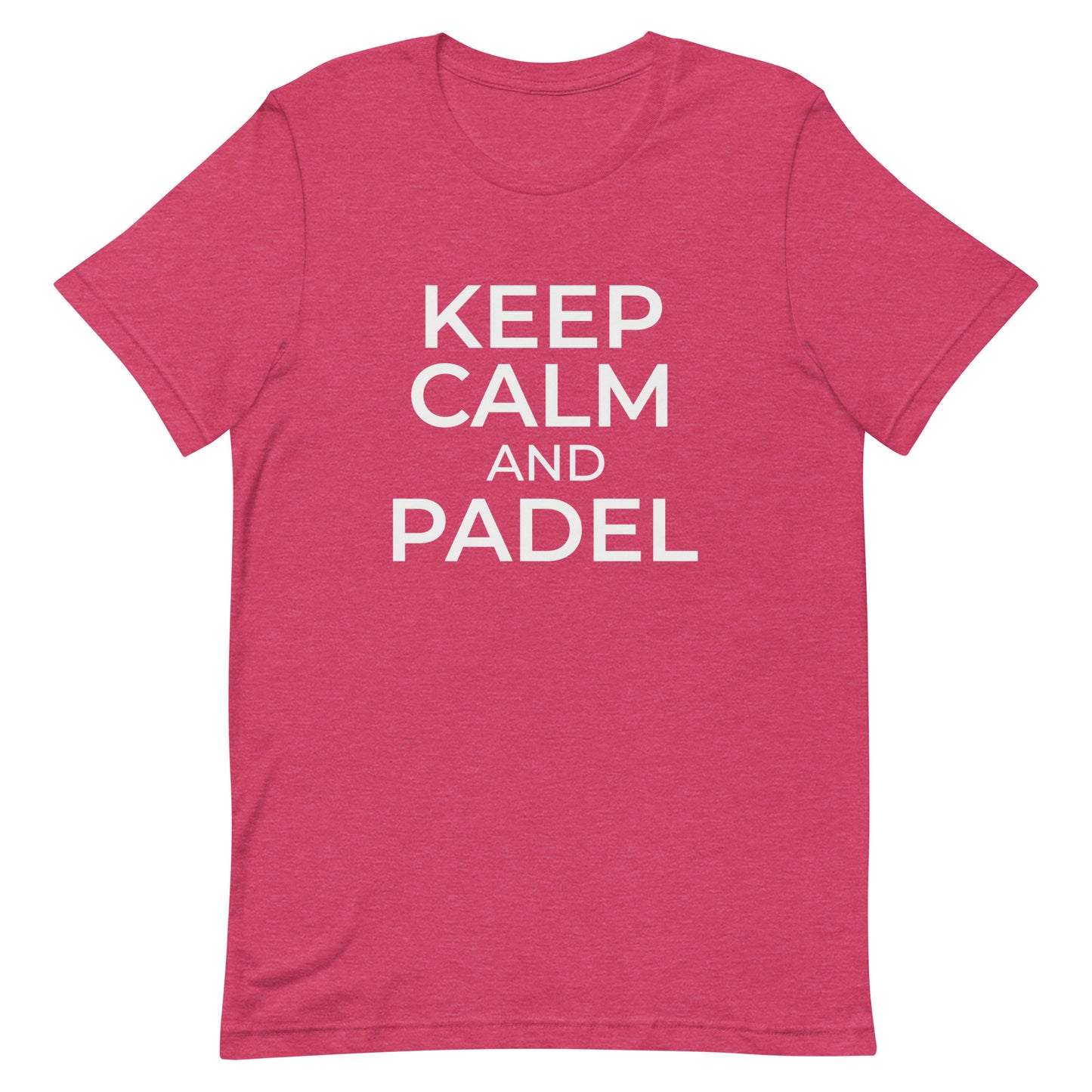 Keep Calm And Padel Tshirt Graphic Tee Shirt Bella + Canvas Unisex Short Sleeve T-Shirt