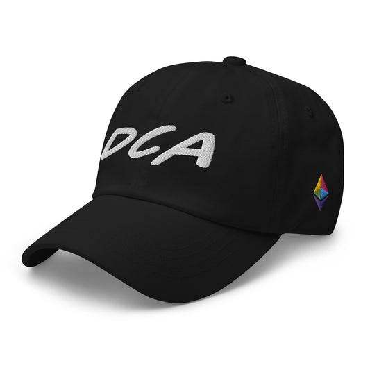DCA Ethereum Dollar-cost Averaging ETH Embroidered Crypto Baseball Cap FlexFit Dad Hat Curved Peak