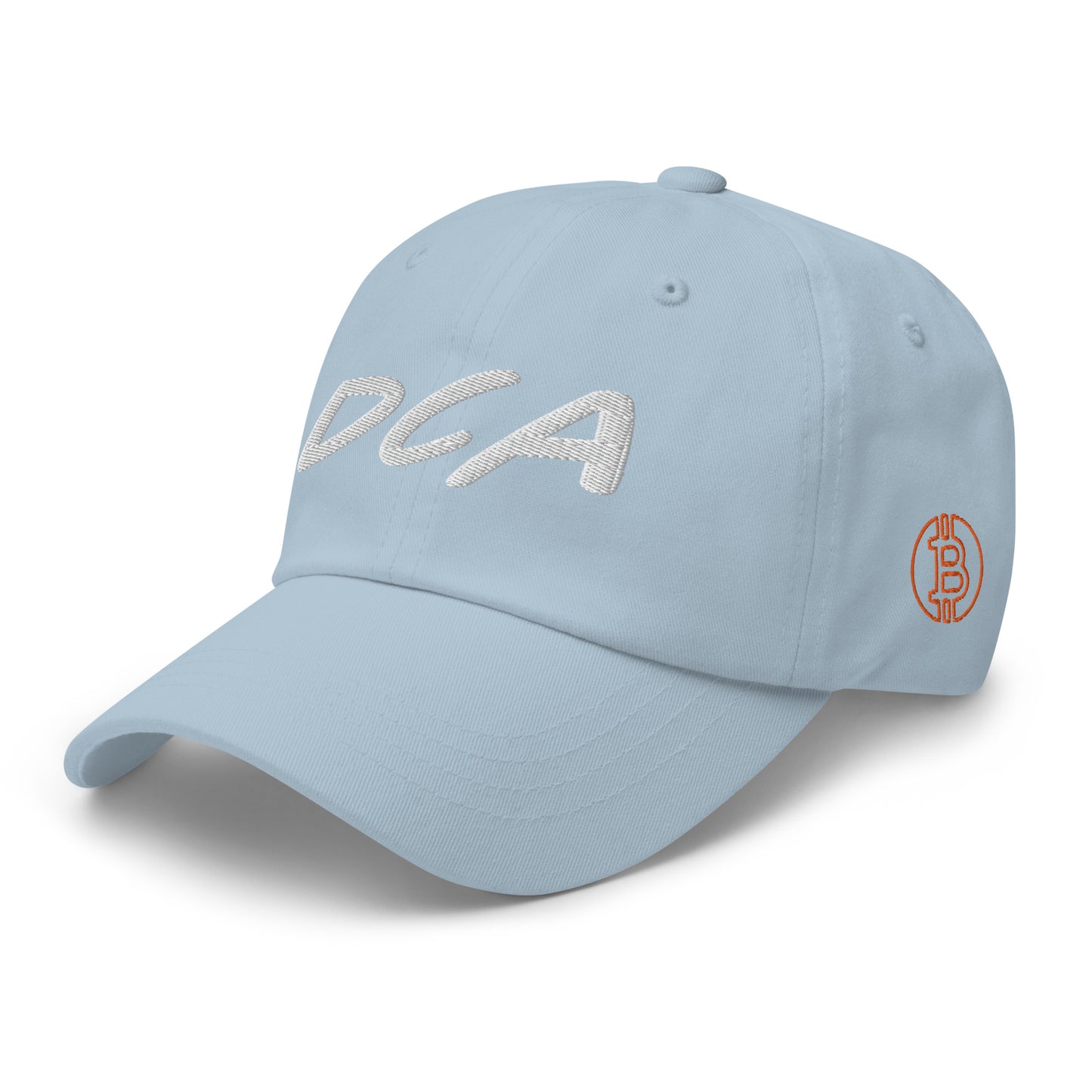 DCA Bitcoin Dollar-cost Averaging BTC Embroidered Crypto Baseball Cap FlexFit Dad Hat Curved Peak