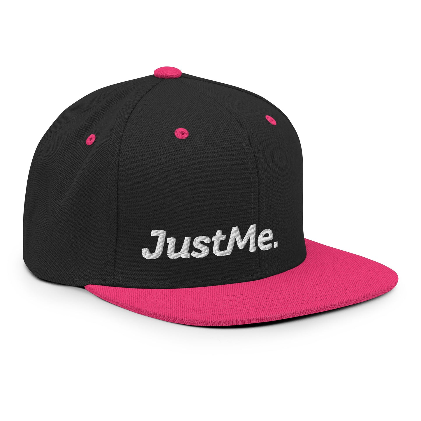 Just Me Embroidered FlexFit Snapback Baseball Cap Flat Peak Hat