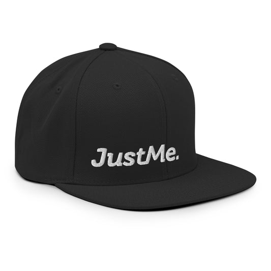 Just Me Embroidered FlexFit Snapback Baseball Cap Flat Peak Hat