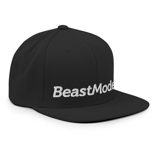 Beast Mode Embroidered FlexFit Snapback Baseball Cap Flat Peak Hat