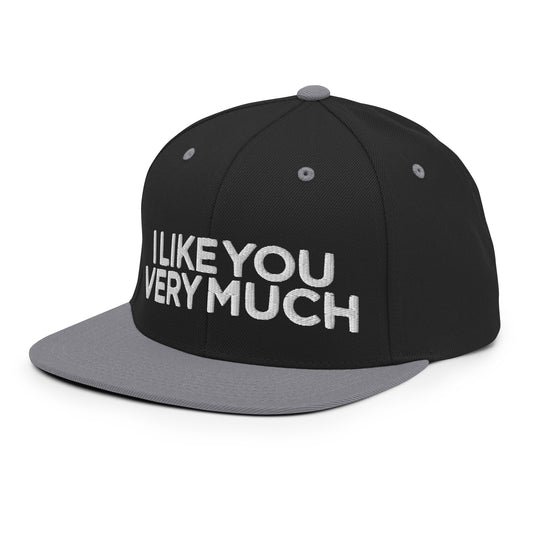 I Like You Very Much Embroidered FlexFit Snapback Baseball Cap Flat Peak Hat