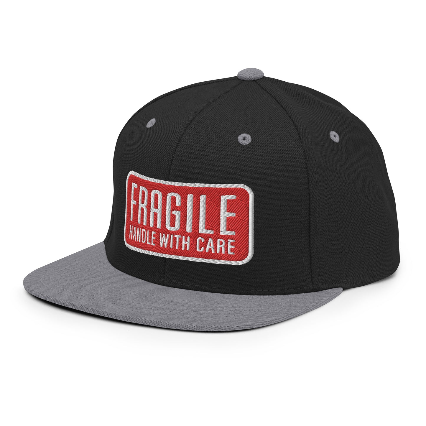 Fragile Handle With Care Embroidered Baseball Cap FlexFit Classic Snapback Flat Peak Hat