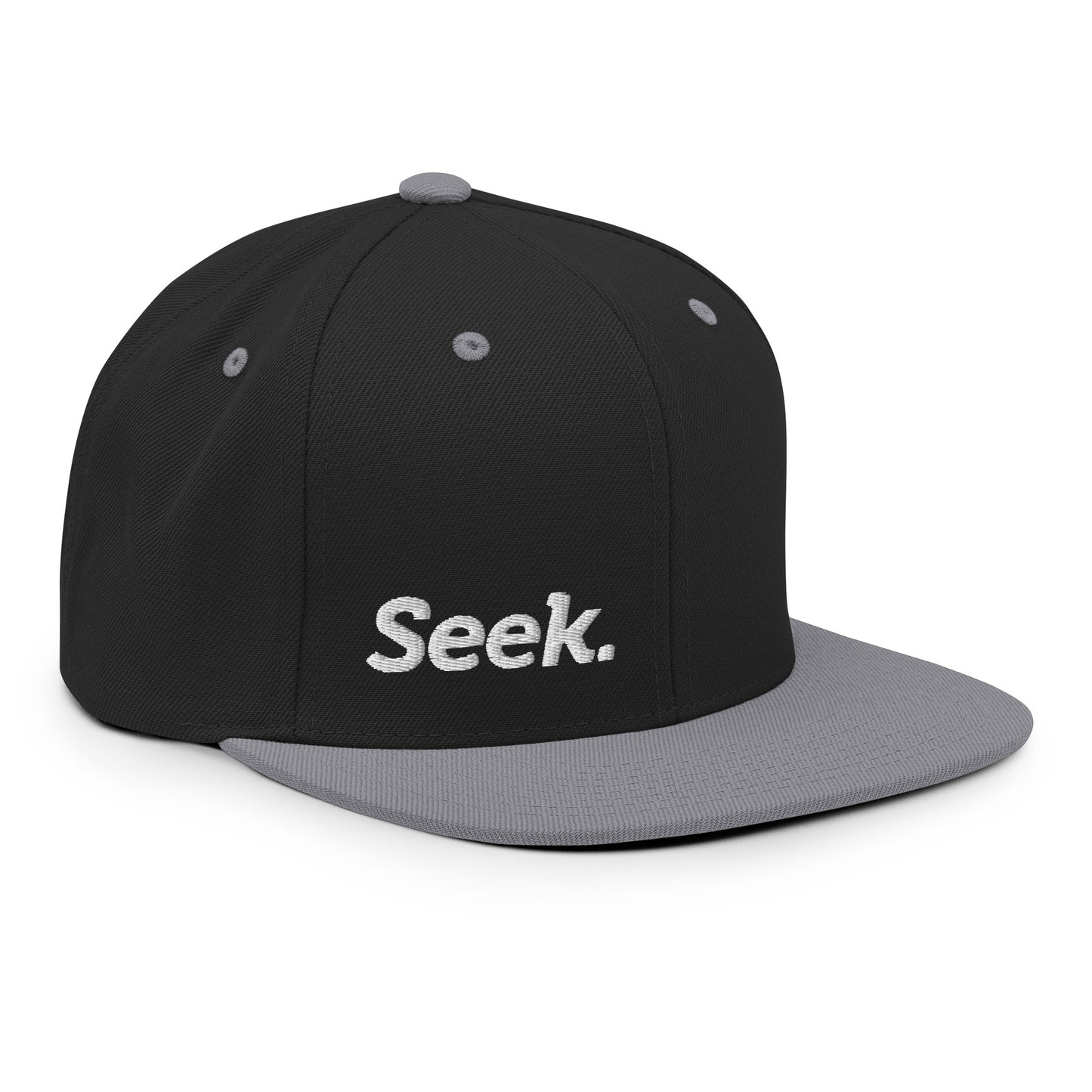 Seek Embroidered FlexFit Snapback Baseball Cap Flat Peak Hat