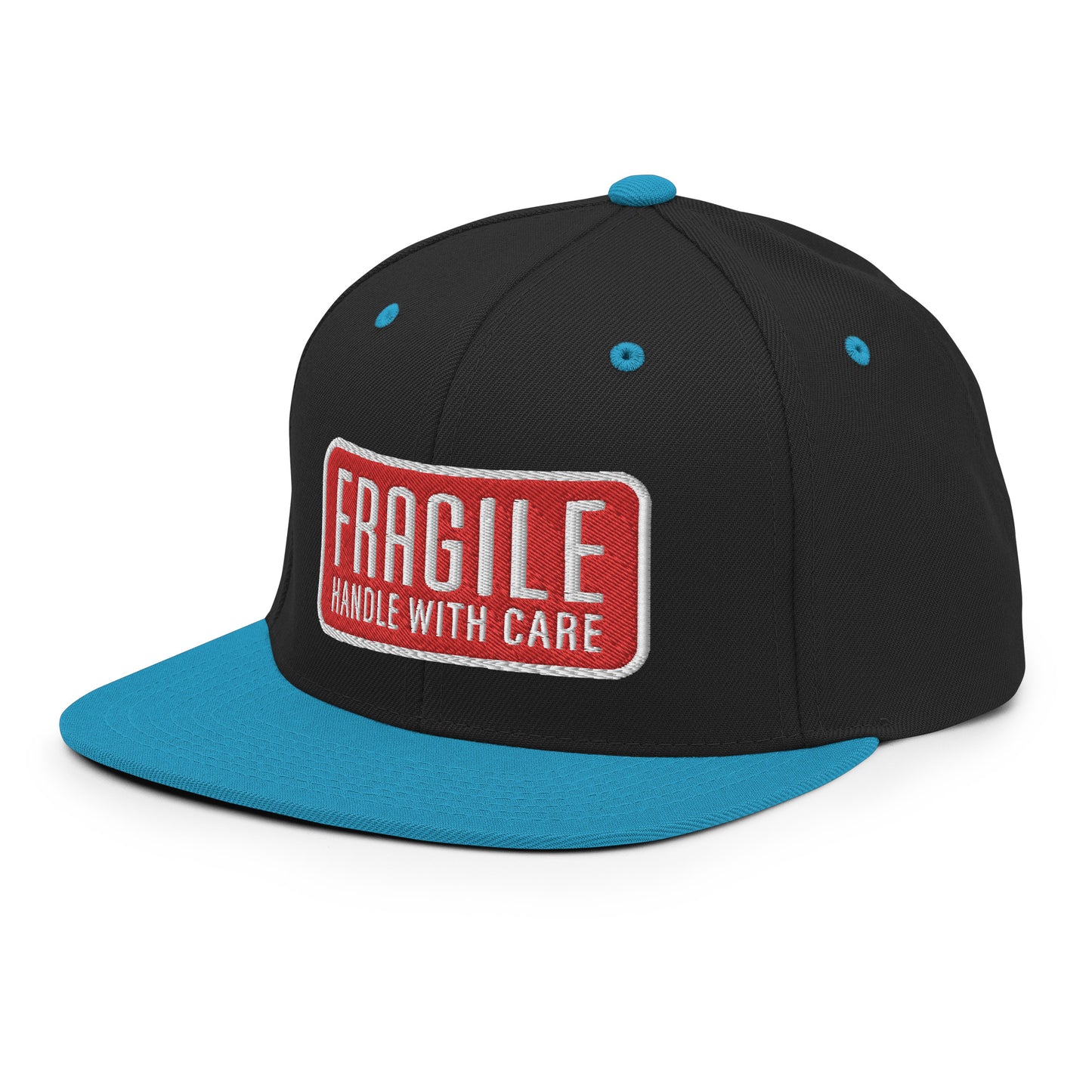 Fragile Handle With Care Embroidered Baseball Cap FlexFit Classic Snapback Flat Peak Hat