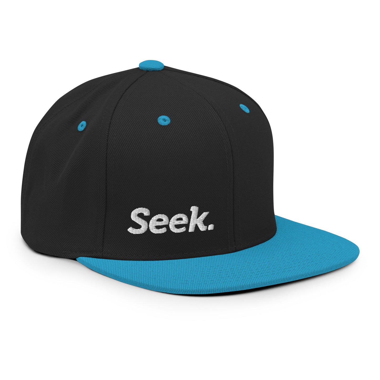 Seek Embroidered FlexFit Snapback Baseball Cap Flat Peak Hat