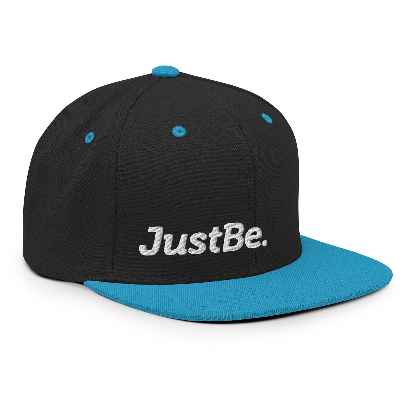 Just Be Embroidered FlexFit Snapback Baseball Cap Flat Peak Hat