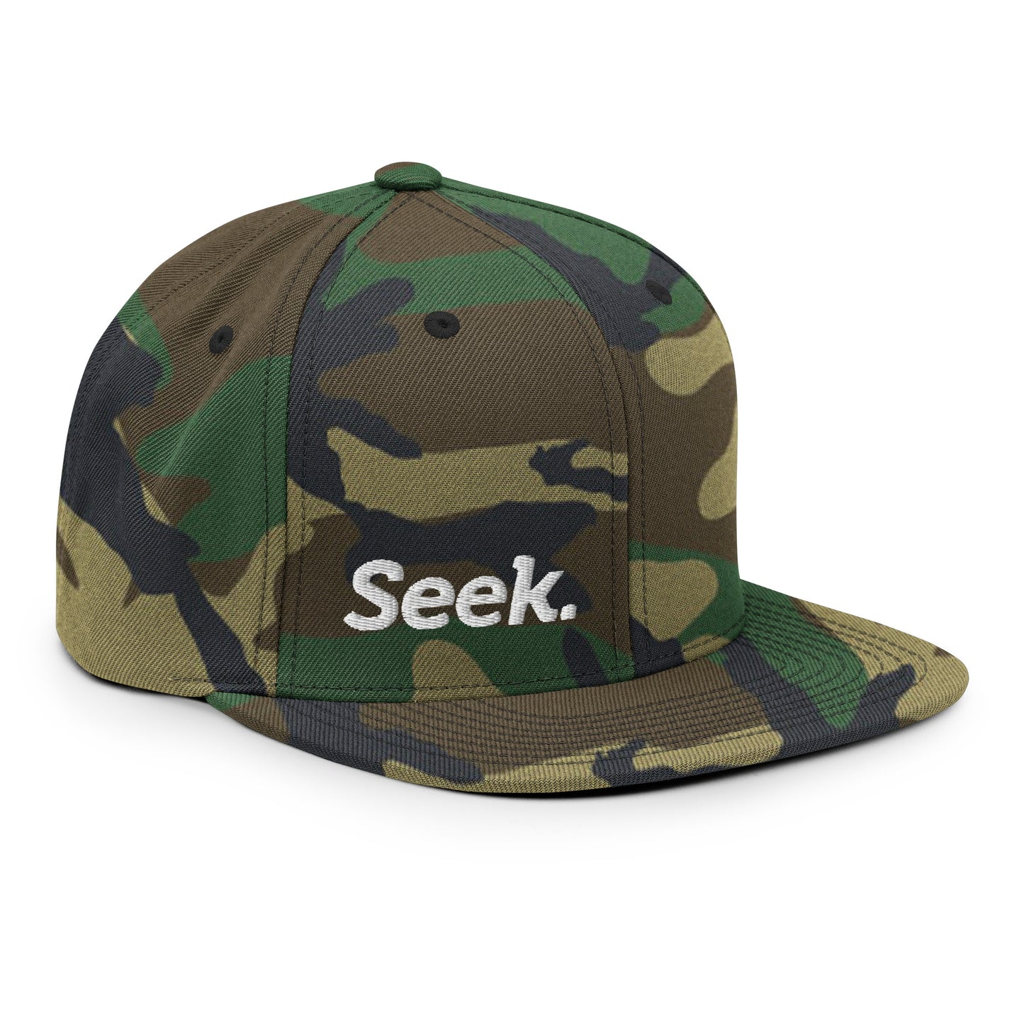 Seek Embroidered FlexFit Snapback Baseball Cap Flat Peak Hat