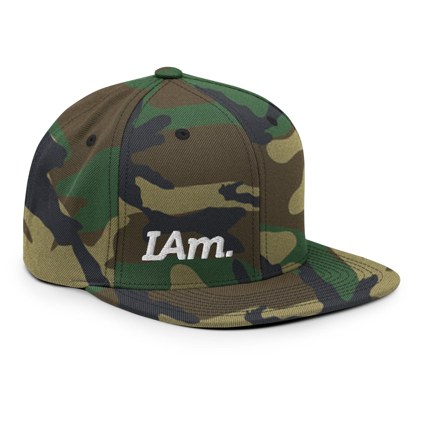 I Am Embroidered FlexFit Snapback Baseball Cap Flat Peak Hat