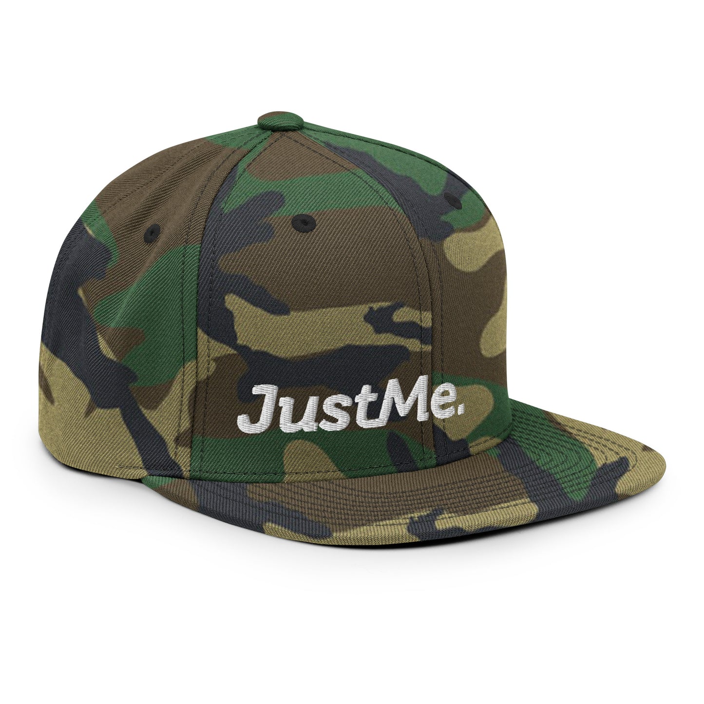 Just Me Embroidered FlexFit Snapback Baseball Cap Flat Peak Hat