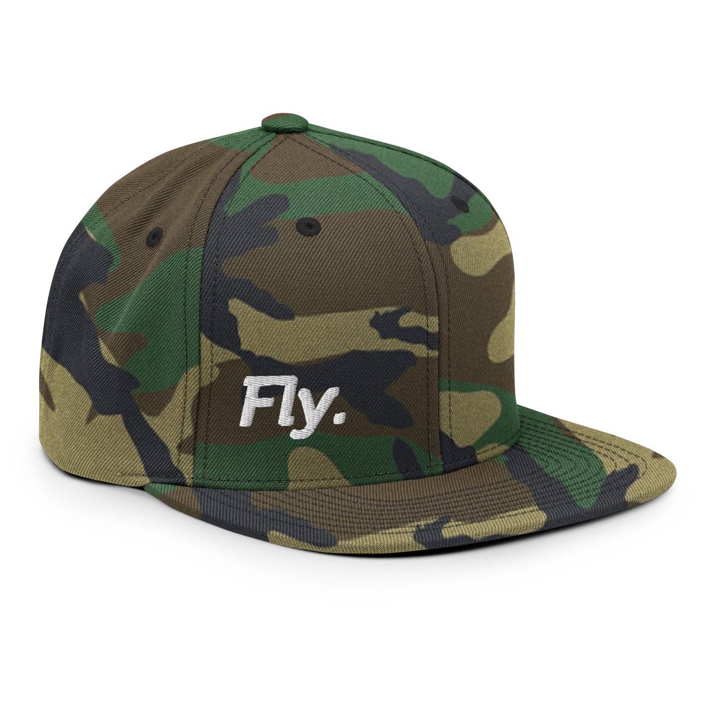 Fly Embroidered FlexFit Snapback Baseball Cap Flat Peak Hat