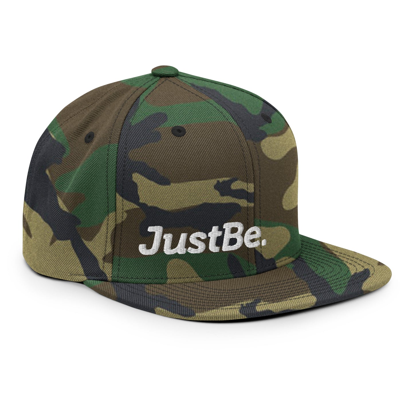 Just Be Embroidered FlexFit Snapback Baseball Cap Flat Peak Hat