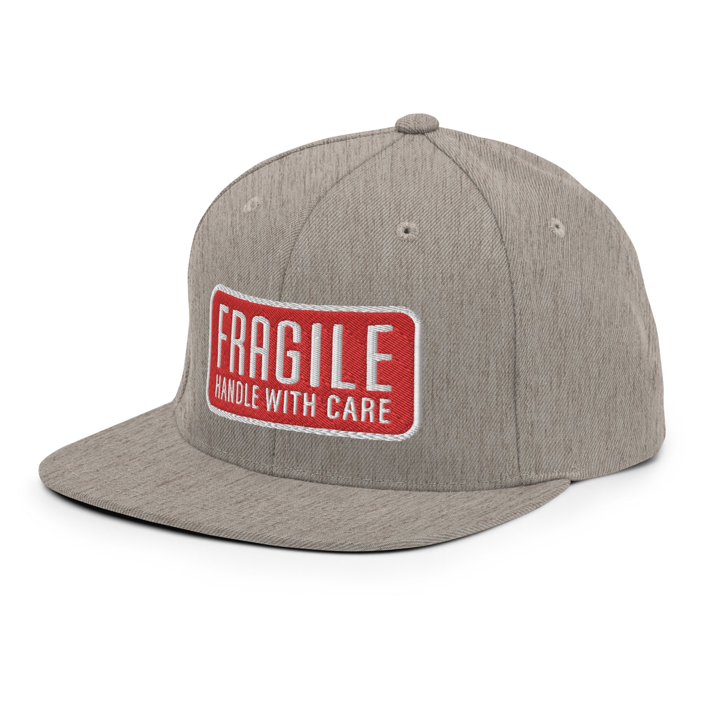 Fragile Handle With Care Embroidered Baseball Cap FlexFit Classic Snapback Flat Peak Hat