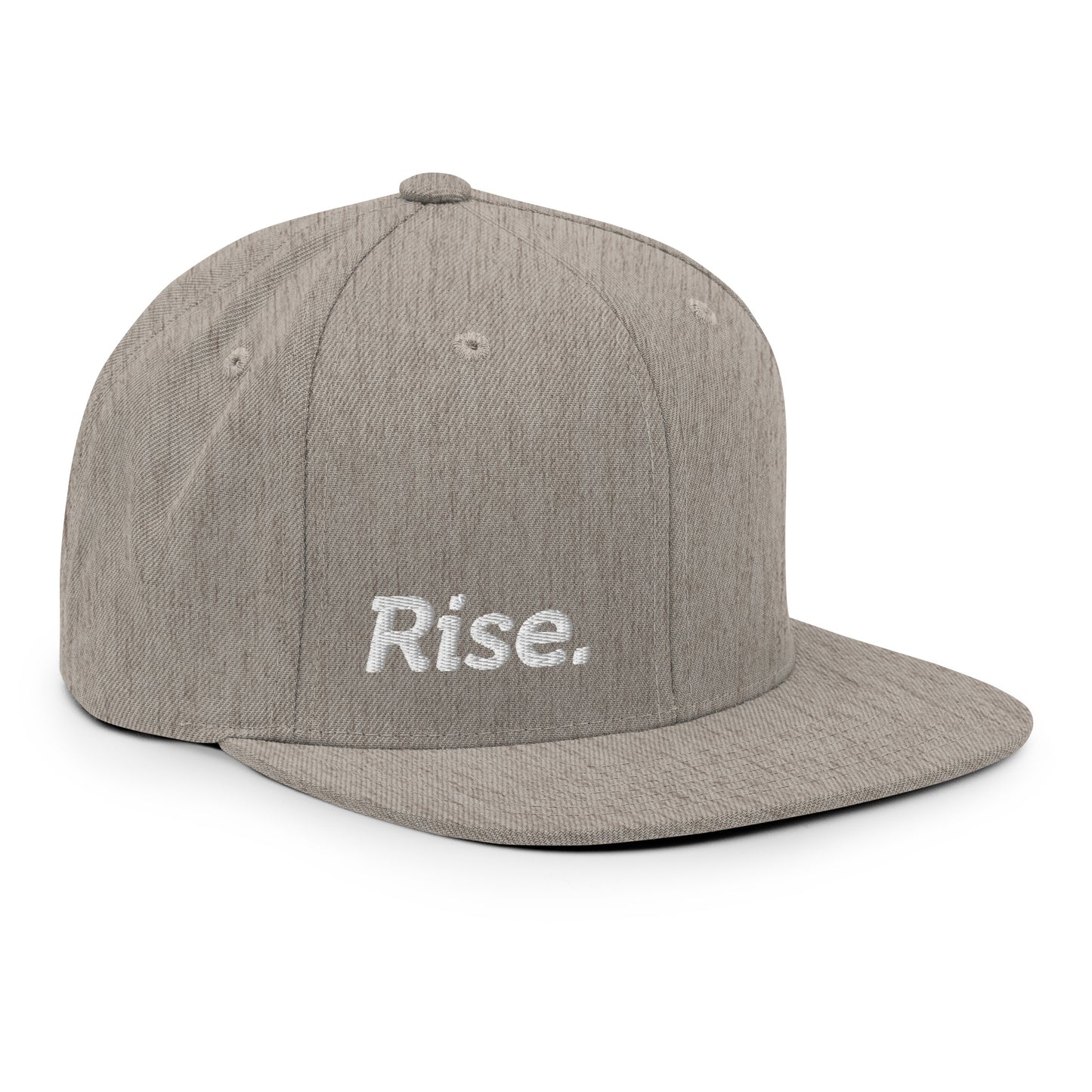 Rise Embroidered FlexFit Snapback Baseball Cap Flat Peak Hat