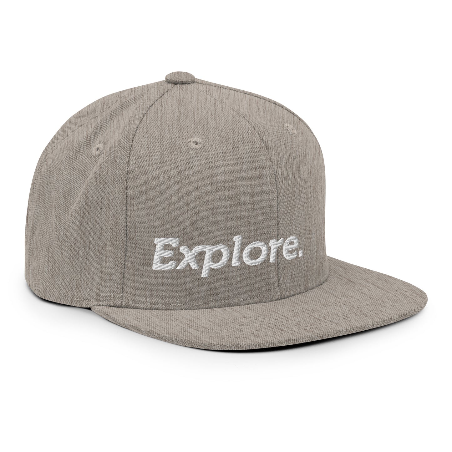 Explore Embroidered FlexFit Snapback Baseball Cap Flat Peak Hat