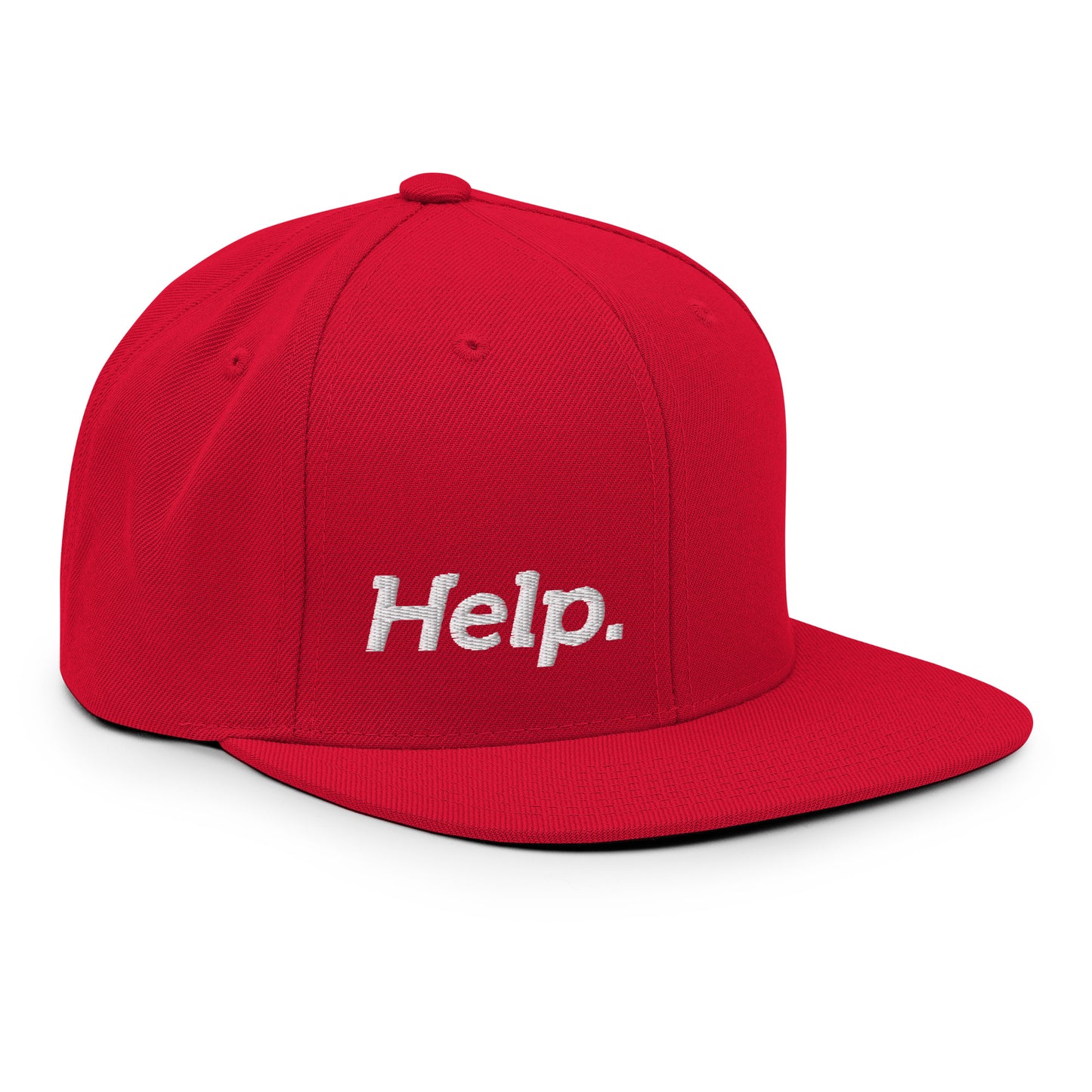 Help Embroidered FlexFit Snapback Baseball Cap Flat Peak Hat