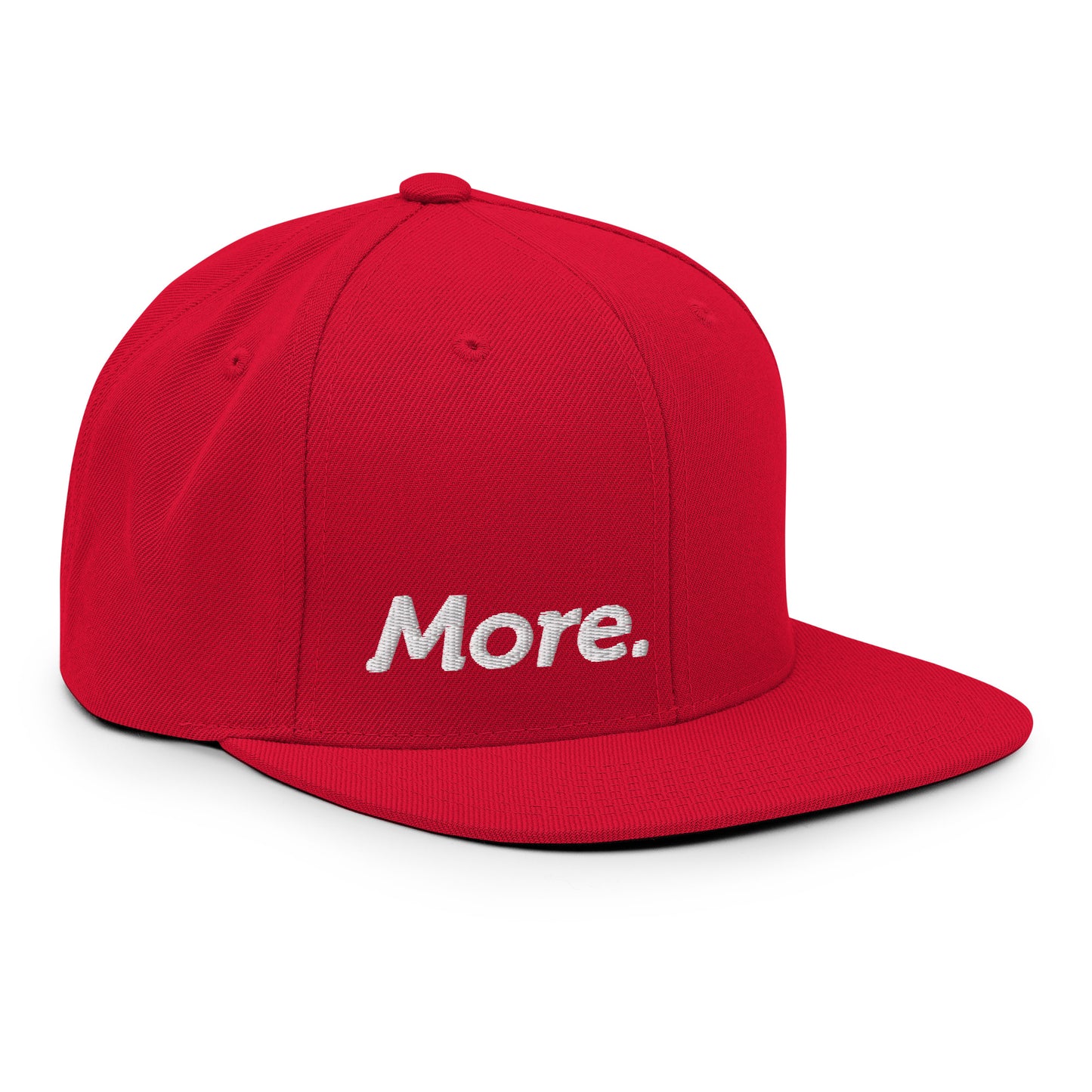 More Embroidered FlexFit Snapback Baseball Cap Flat Peak Hat