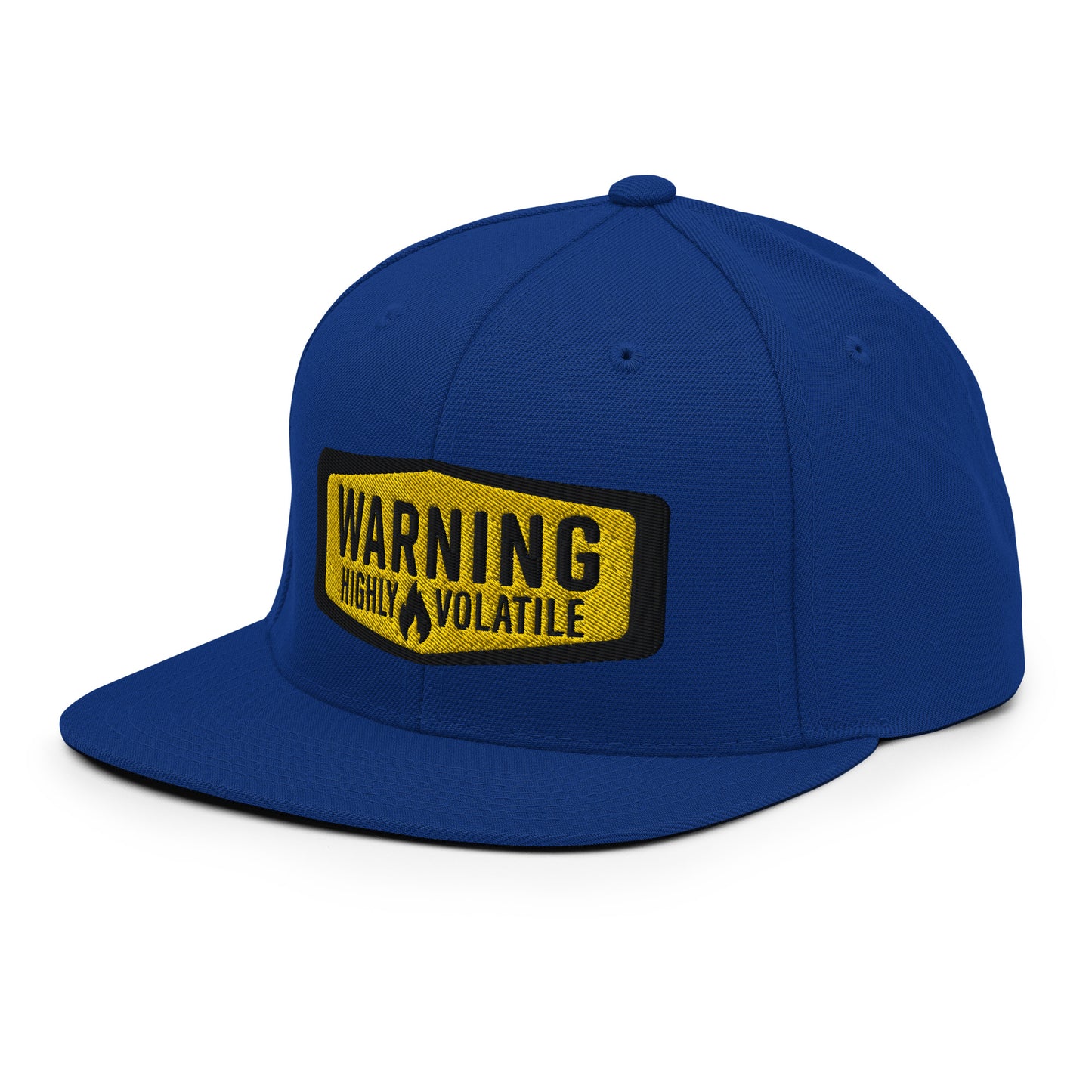 Warning Highly Volatile Embroidered Baseball Cap FlexFit Classic Snapback Flat Peak Hat