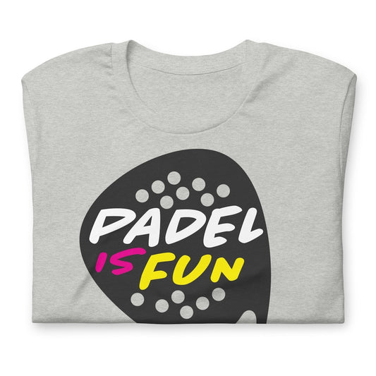 Padel Is Fun Racket Tshirt Graphic Tee Shirt Bella + Canvas Unisex Short Sleeve T-Shirt