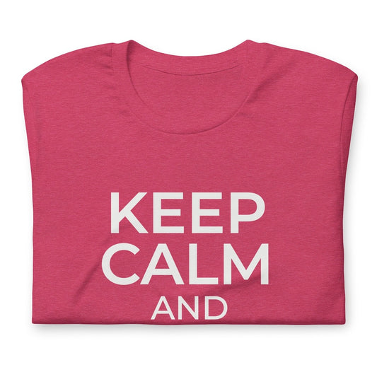 Keep Calm And Padel Tshirt Graphic Tee Shirt Bella + Canvas Unisex Short Sleeve T-Shirt