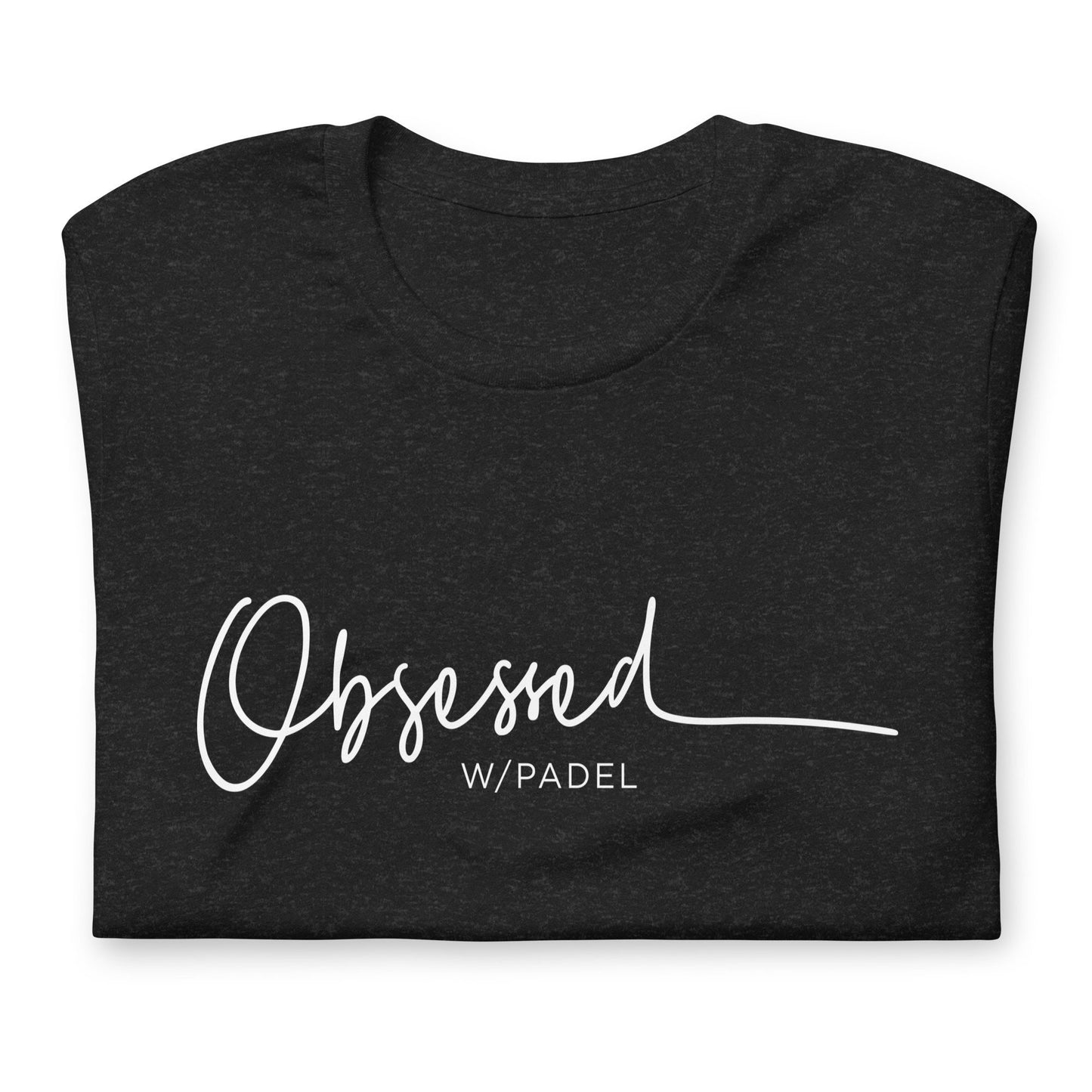 Obsessed With Padel Tshirt Graphic Tee Shirt Bella + Canvas Unisex Short Sleeve T-Shirt