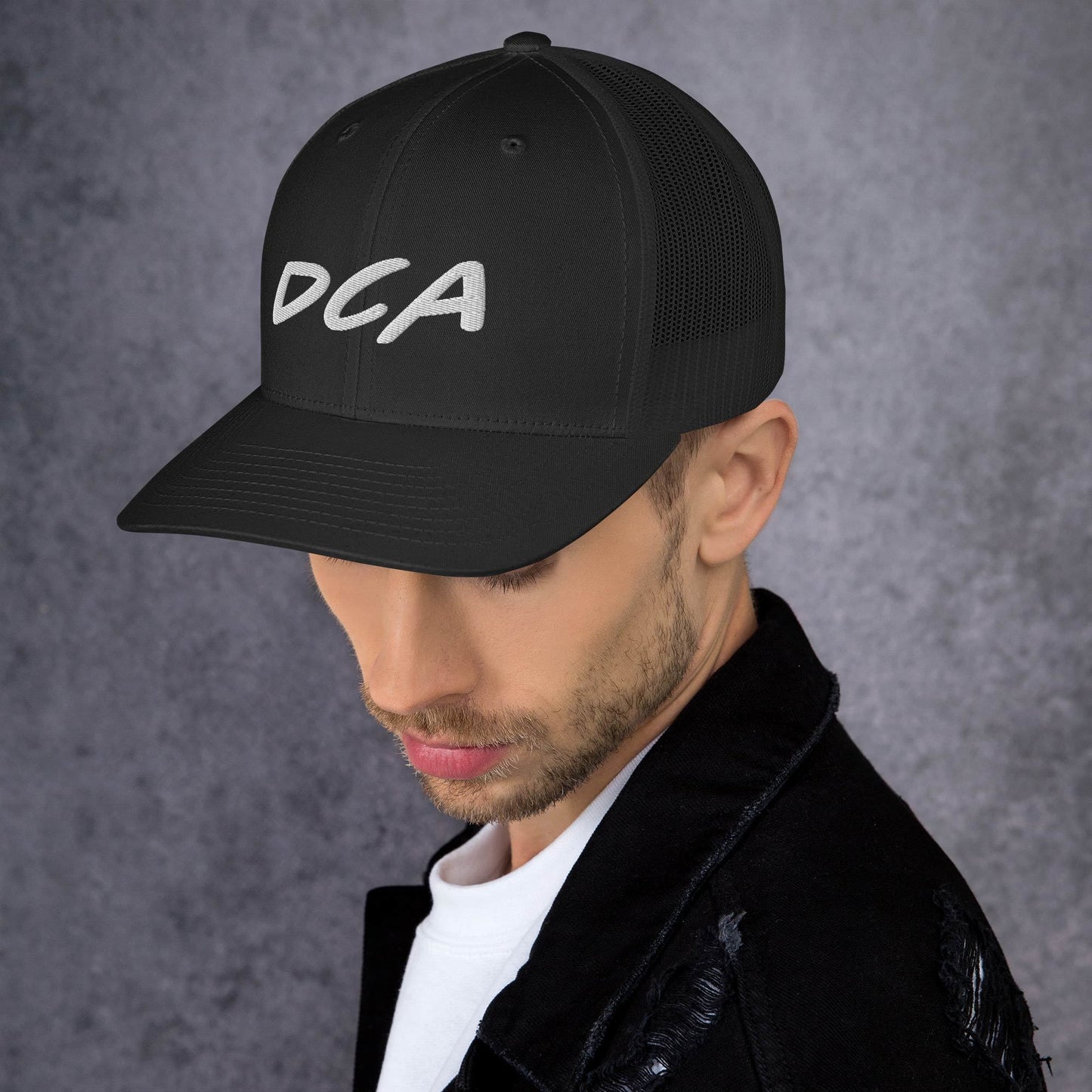 DCA Dollar-cost Averaging Embroidered Crypto Baseball Cap FlexFit Curved Peak Trucker Hat