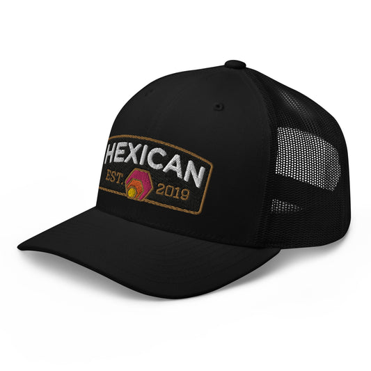 Hexican Est. 2019 Snapback Peak Hat Embroidered Hex Crypto Patch FlexFit Trucker Cap