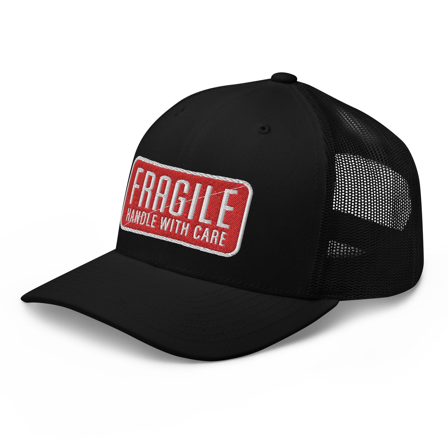 Fragile Handle With Care Embroidered Baseball Cap FlexFit Retro Trucker Hat