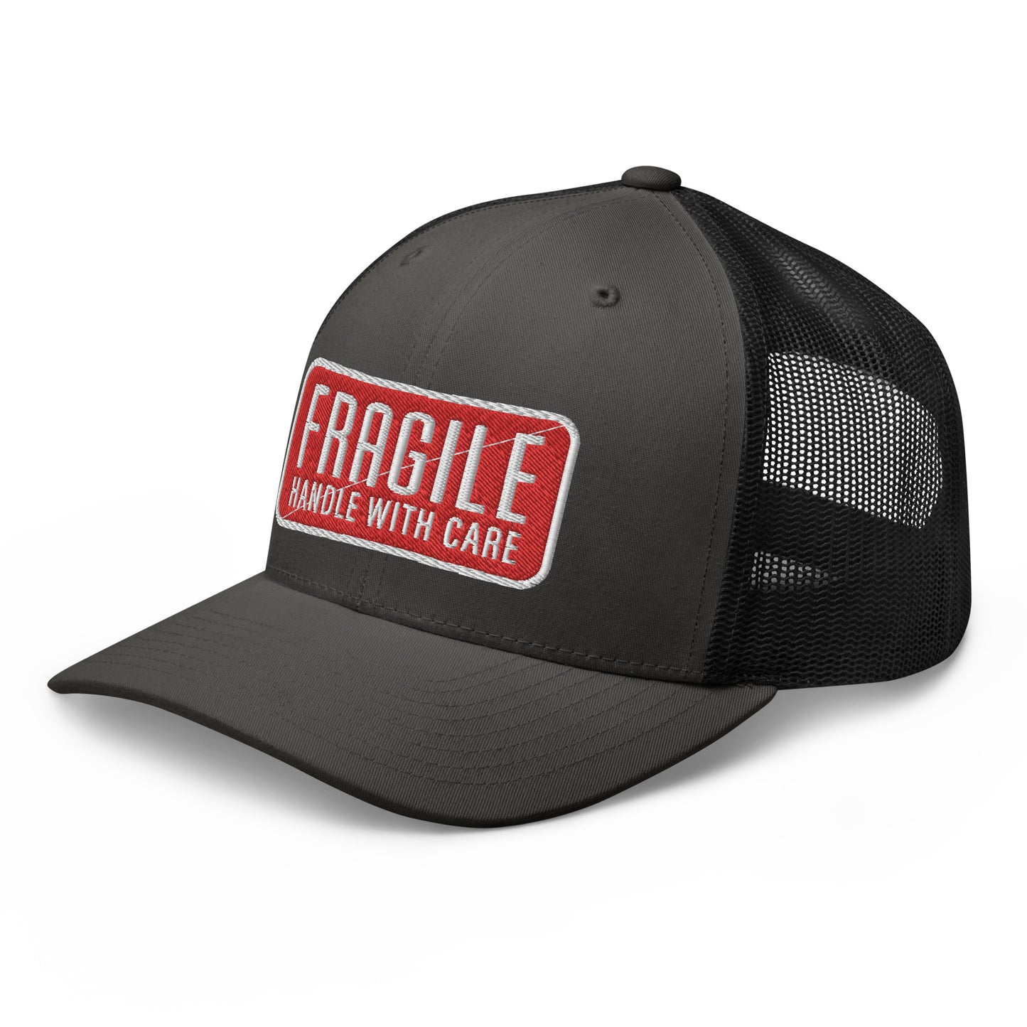 Fragile Handle With Care Embroidered Baseball Cap FlexFit Retro Trucker Hat