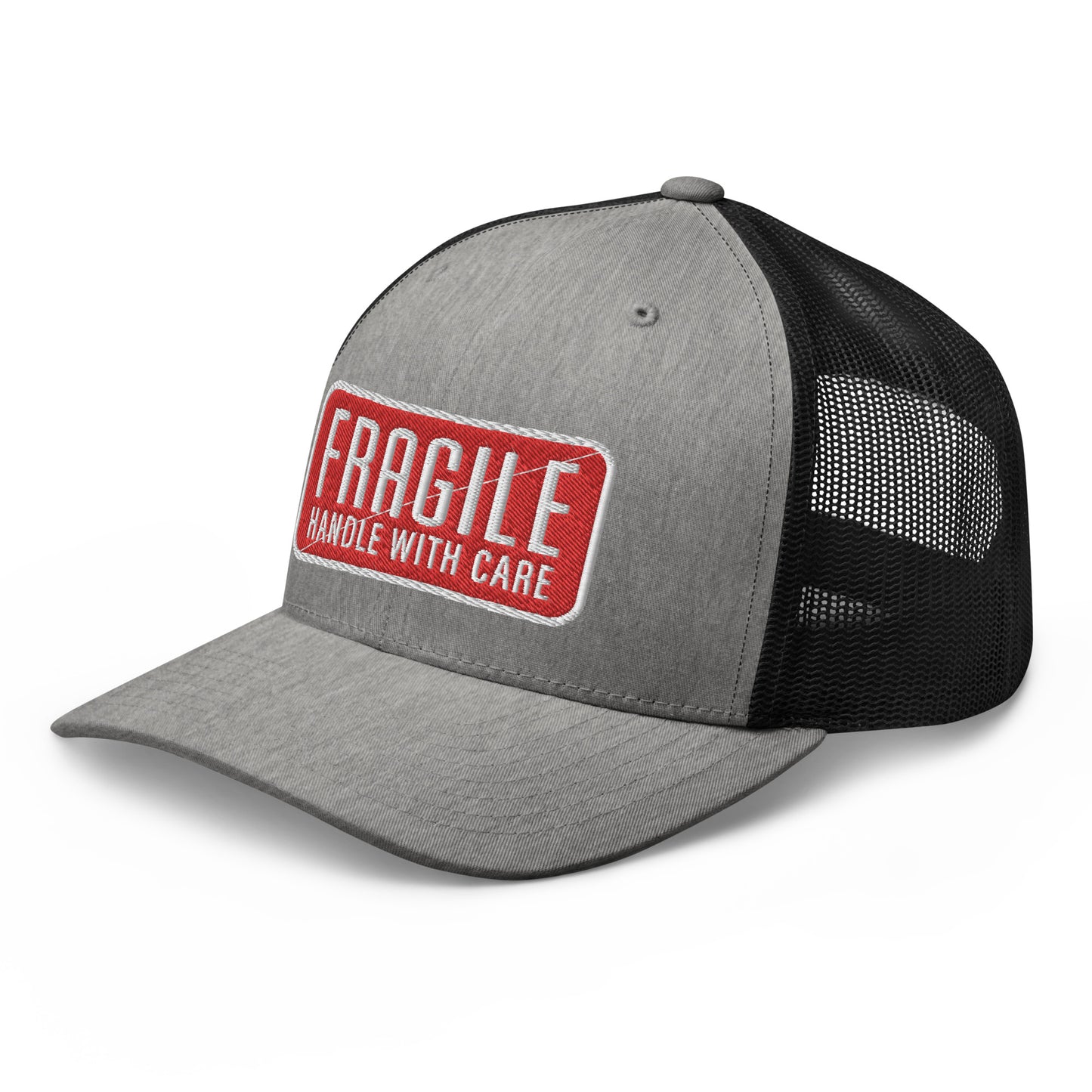 Fragile Handle With Care Embroidered Baseball Cap FlexFit Retro Trucker Hat