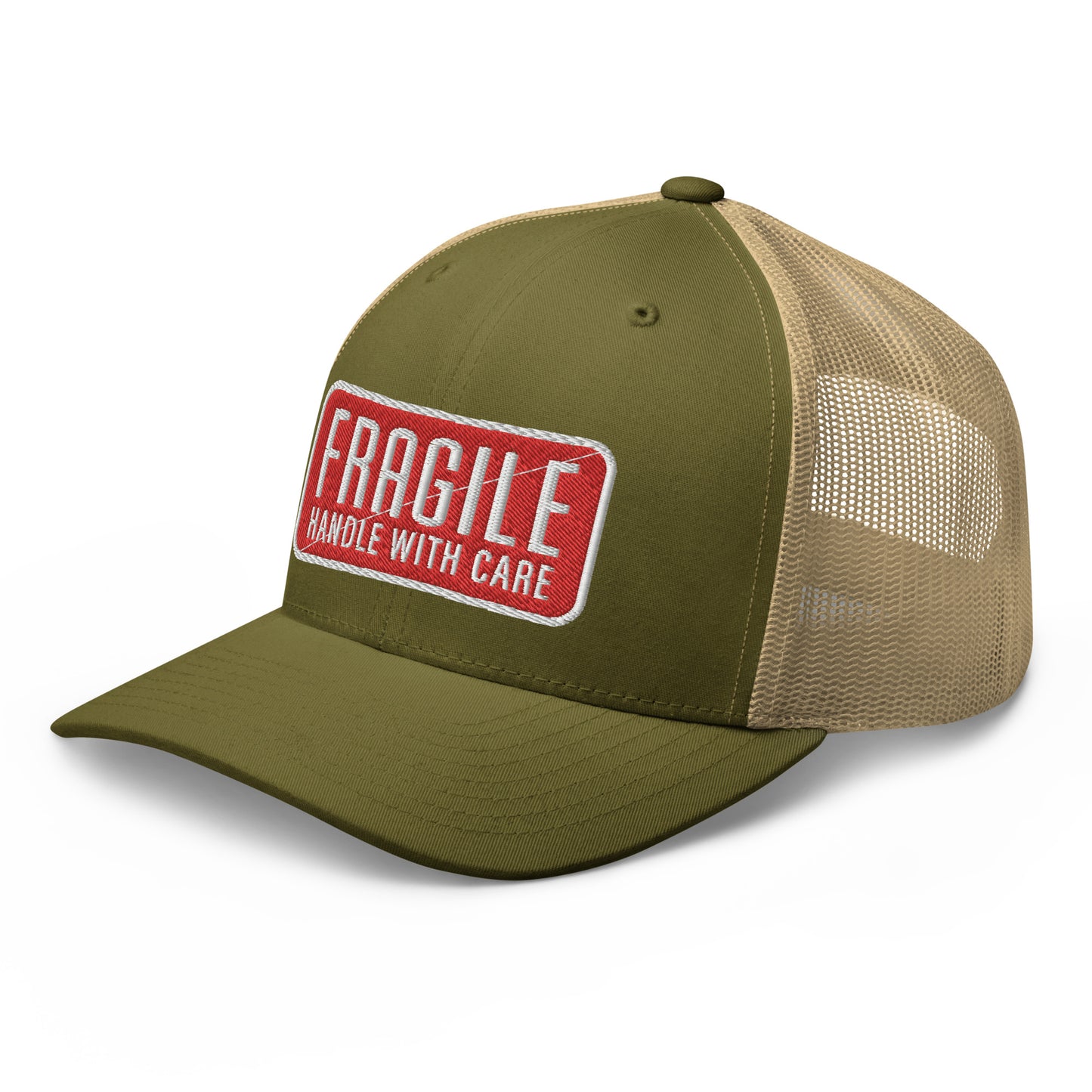 Fragile Handle With Care Embroidered Baseball Cap FlexFit Retro Trucker Hat