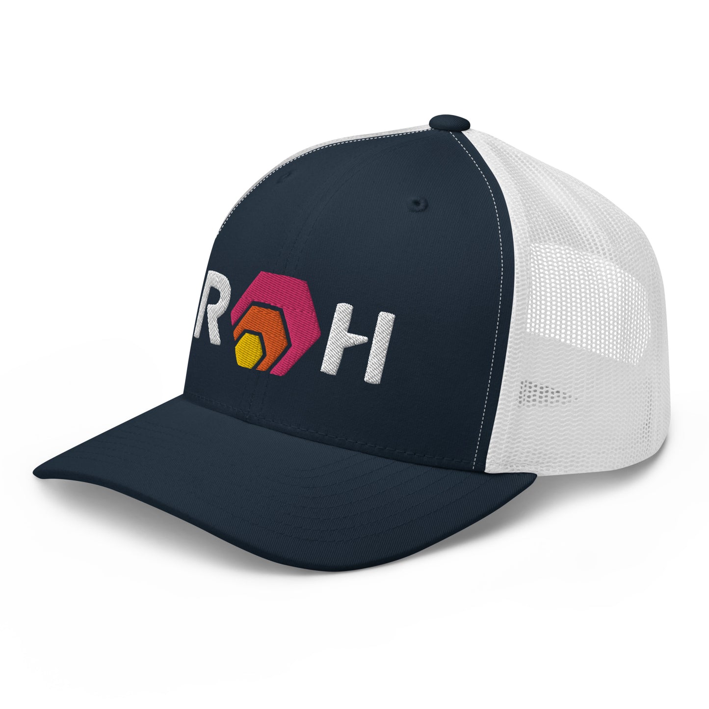 RH Hexican Pulsechain Snapback Hat Embroidered Peak Hex Crypto FlexFit Trucker Cap