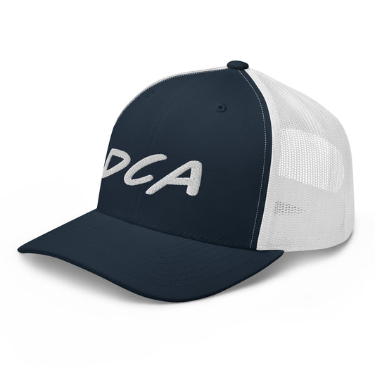 DCA Dollar-cost Averaging Embroidered Crypto Baseball Cap FlexFit Curved Peak Trucker Hat