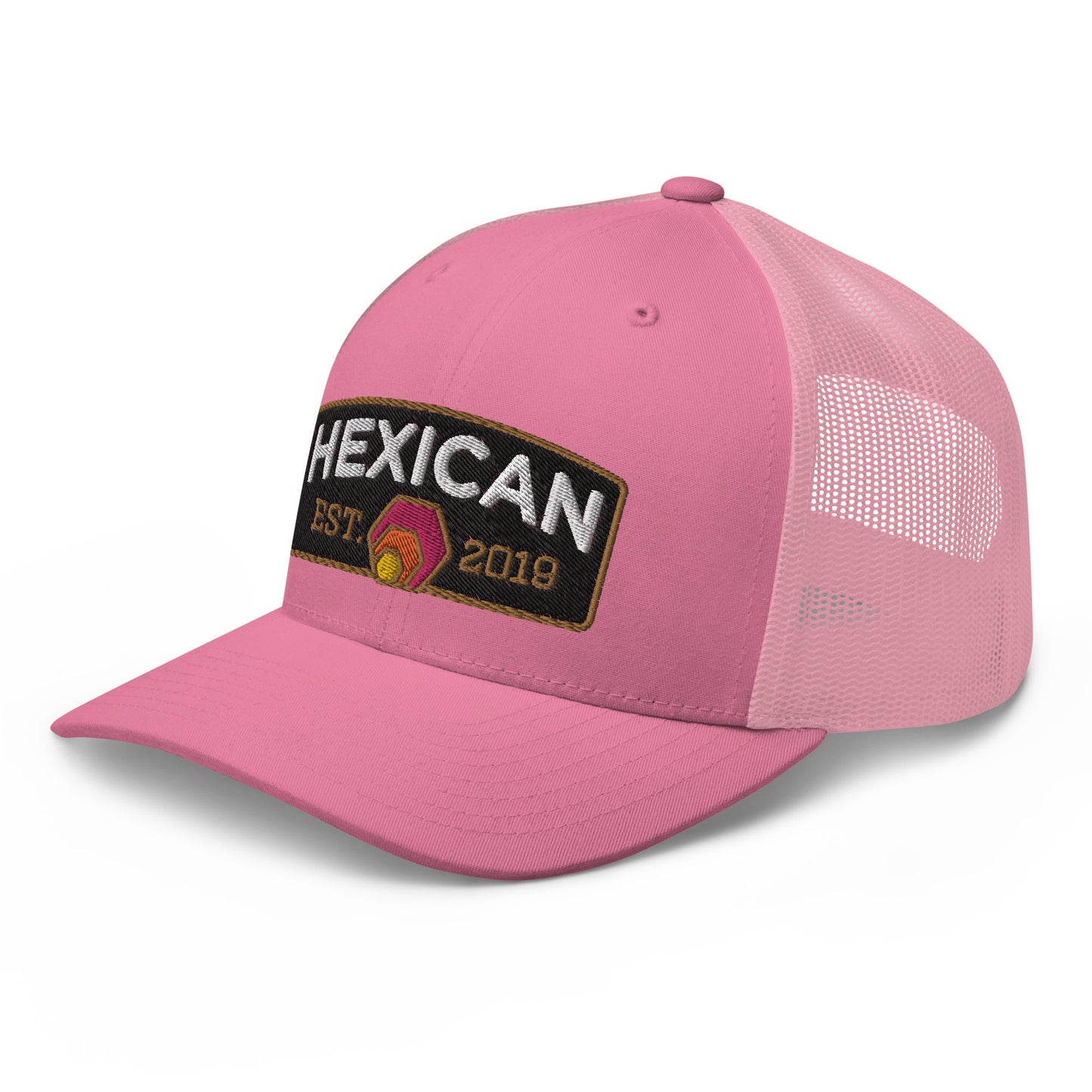 Hexican Est. 2019 Snapback Peak Hat Embroidered Hex Crypto Patch FlexFit Trucker Cap