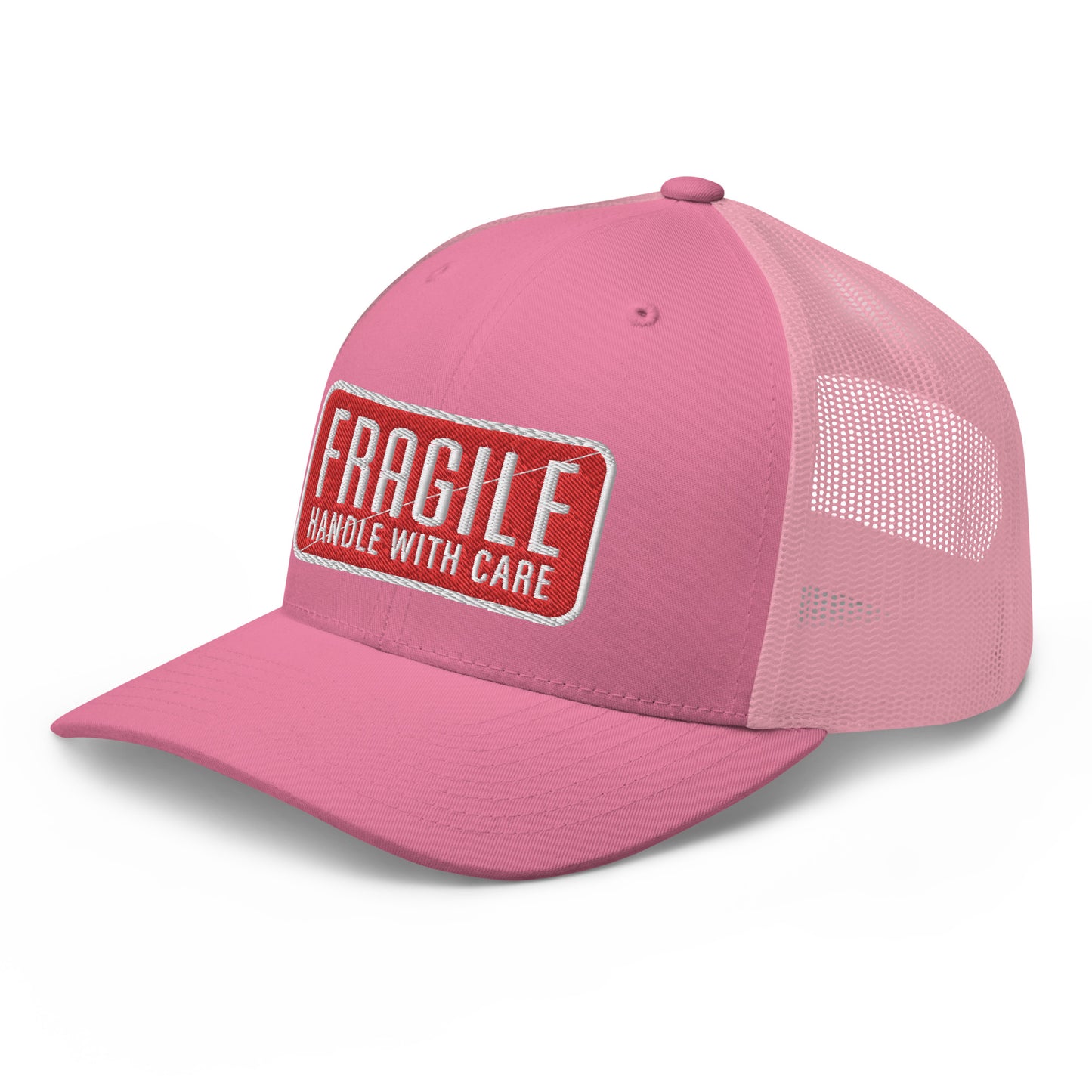 Fragile Handle With Care Embroidered Baseball Cap FlexFit Retro Trucker Hat