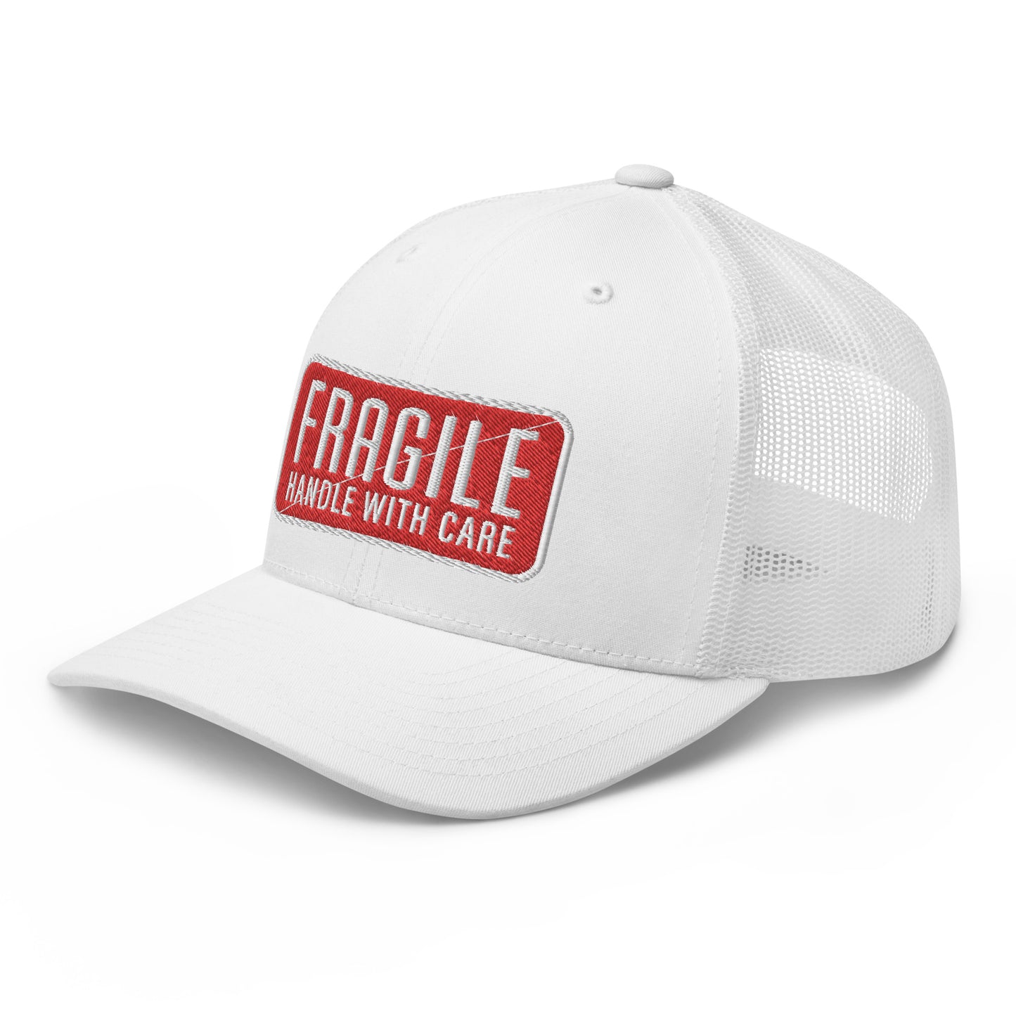 Fragile Handle With Care Embroidered Baseball Cap FlexFit Retro Trucker Hat