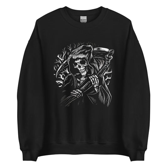 Grim Reaper Halloween Sweater Unisex Scythe Fall Sweatshirt