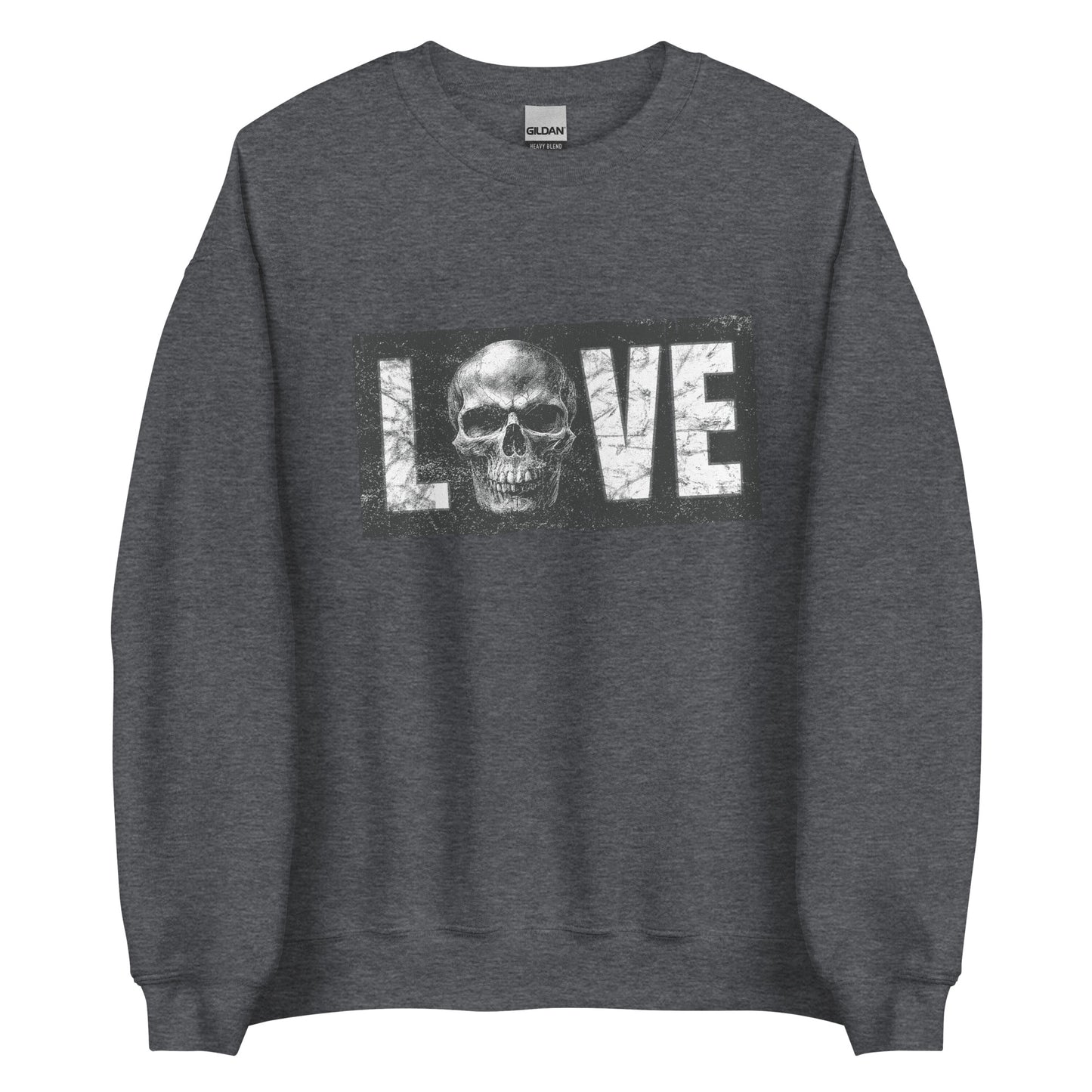 Love Halloween Sweater Unisex Distressed Skull Fall Sweatshirt