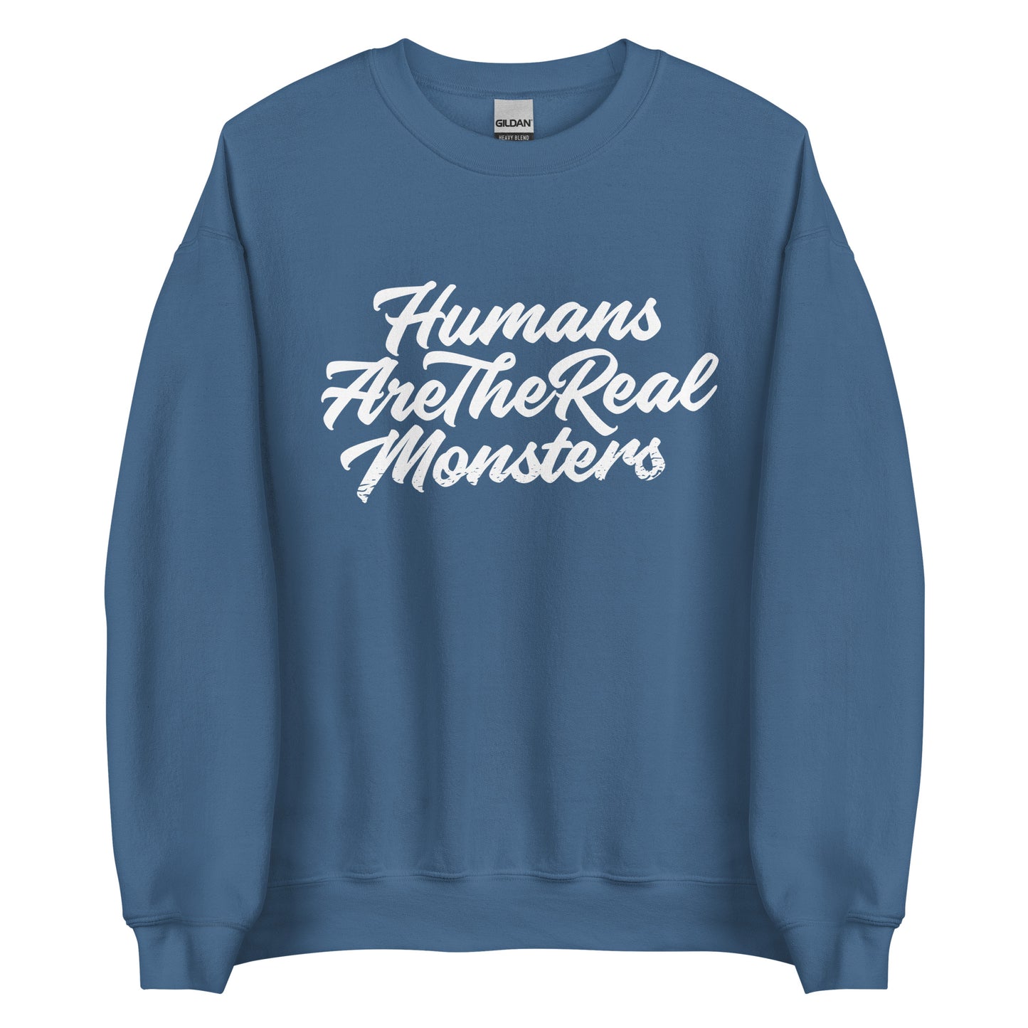 Humans Are The Real Monsters Halloween Graphic Sweater Unisex Fall Sweatshirt