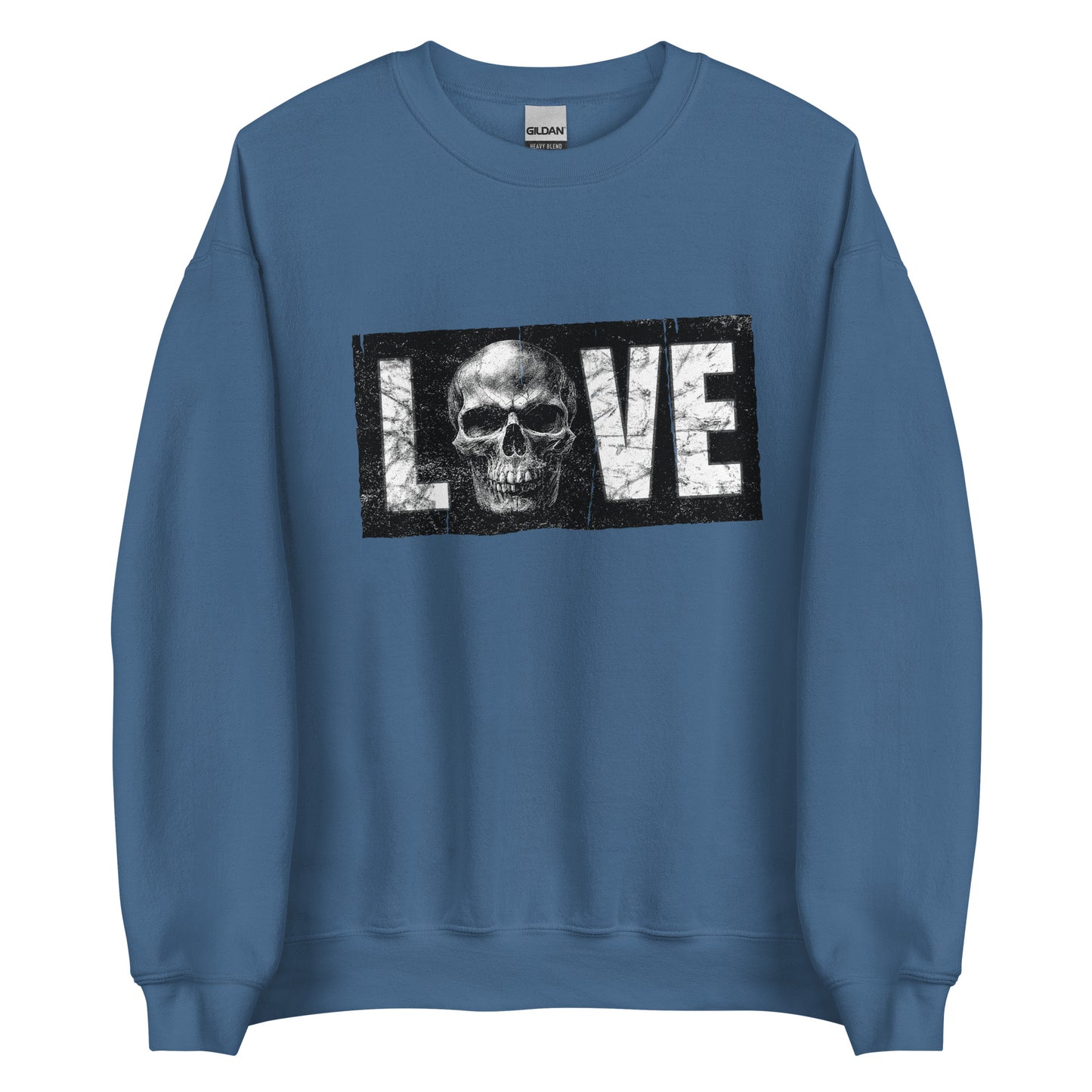 Love Halloween Sweater Unisex Distressed Skull Fall Sweatshirt