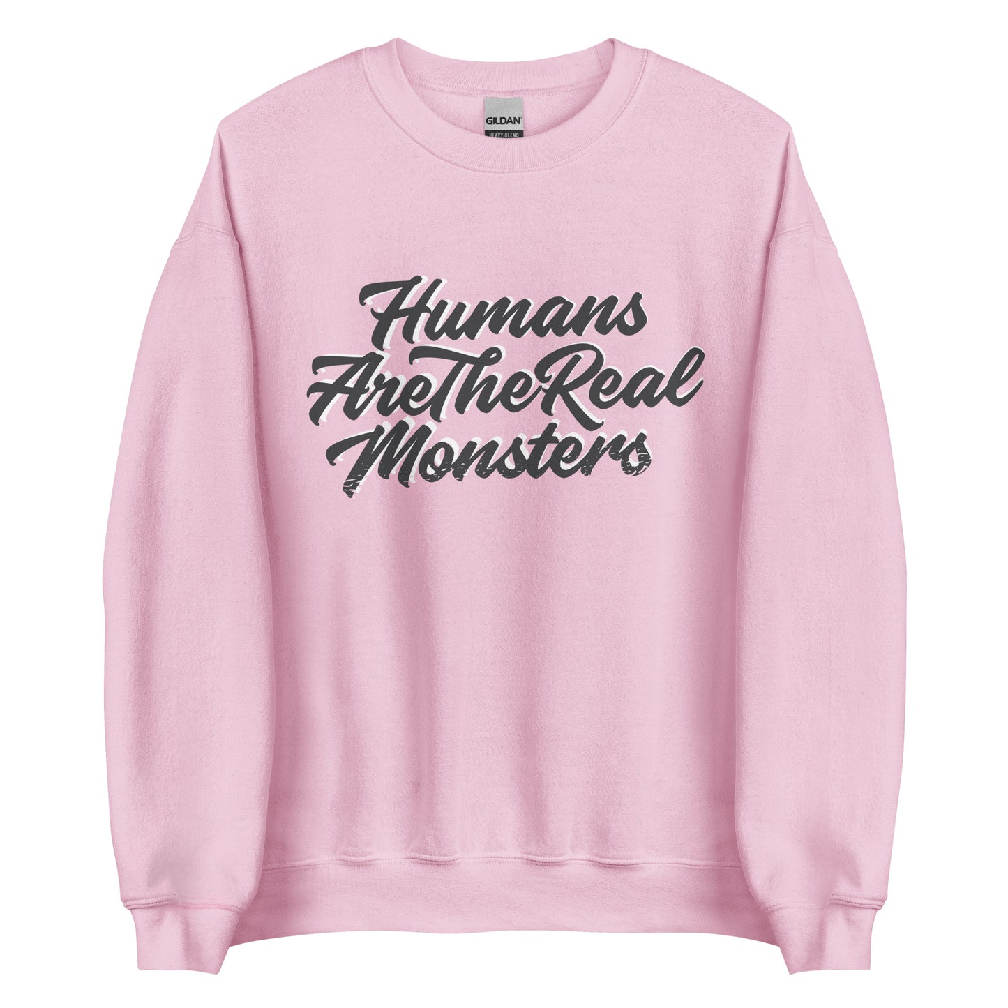 Humans Are The Real Monsters Halloween Graphic Sweater Unisex Fall Sweatshirt