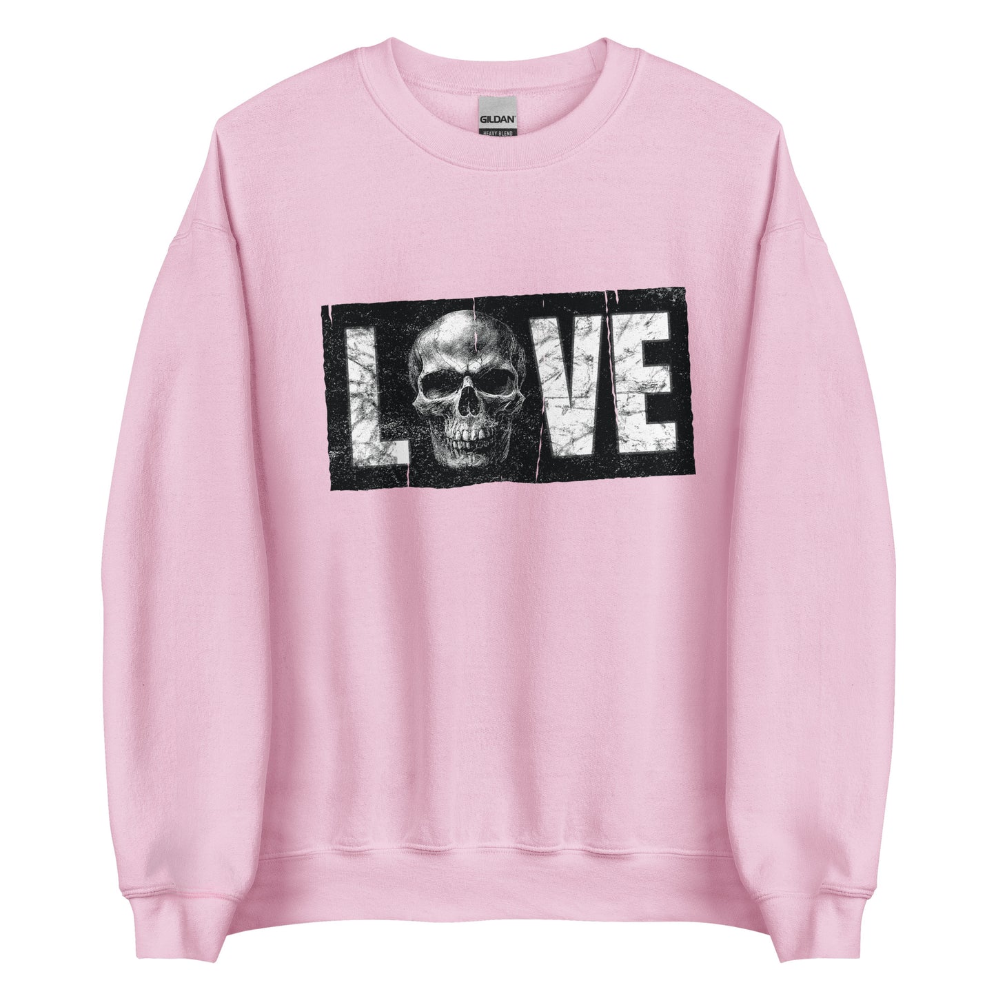 Love Halloween Sweater Unisex Distressed Skull Fall Sweatshirt