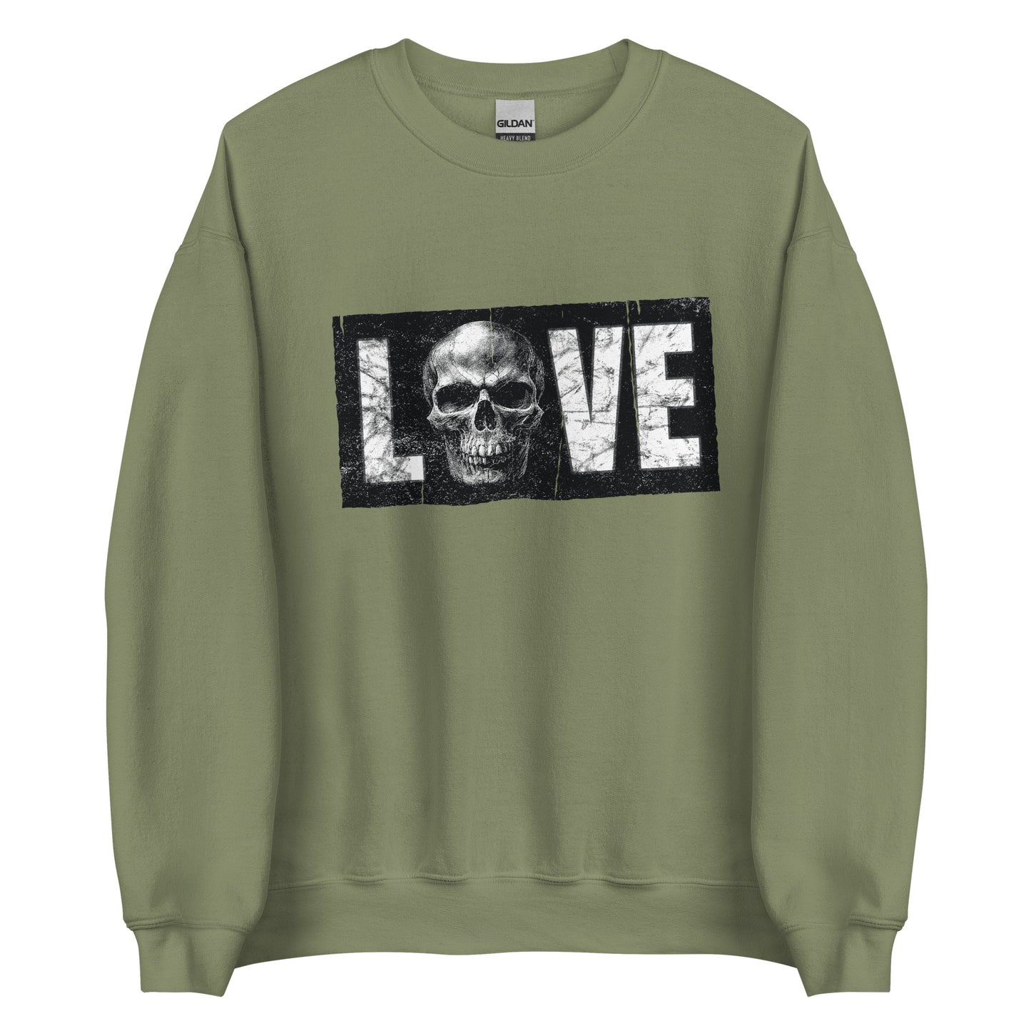 Love Halloween Sweater Unisex Distressed Skull Fall Sweatshirt