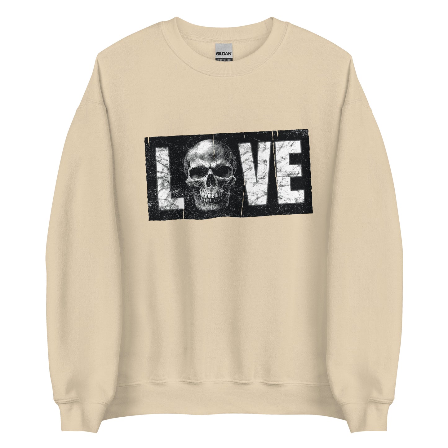 Love Halloween Sweater Unisex Distressed Skull Fall Sweatshirt