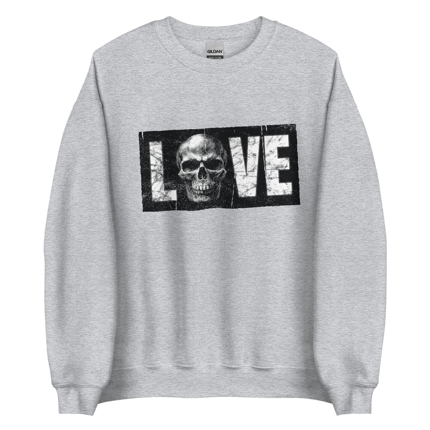 Love Halloween Sweater Unisex Distressed Skull Fall Sweatshirt