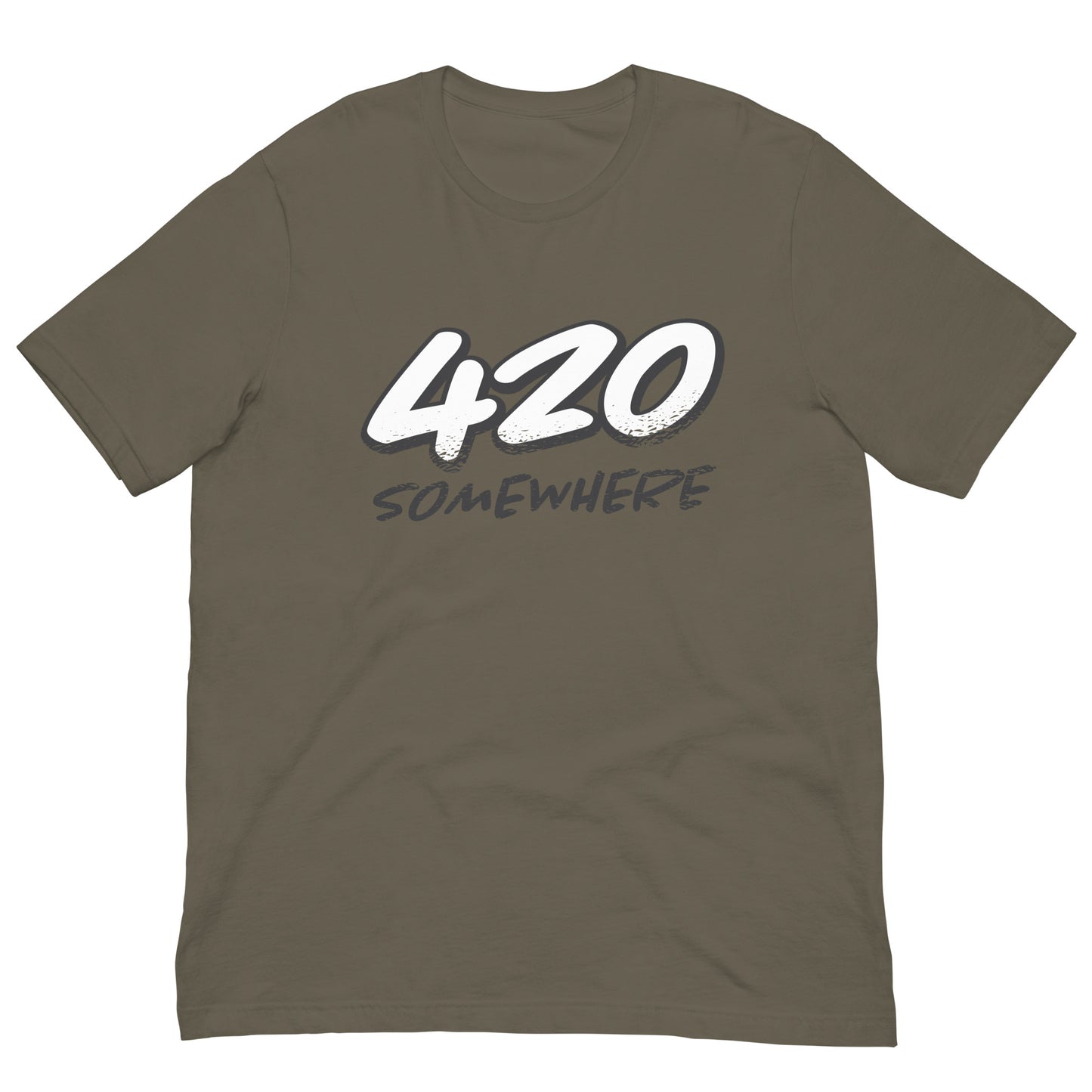 420 Somewhere Tshirt Cannabis Graphic Tee Shirt Bella + Canvas Unisex Short Sleeve T-Shirt