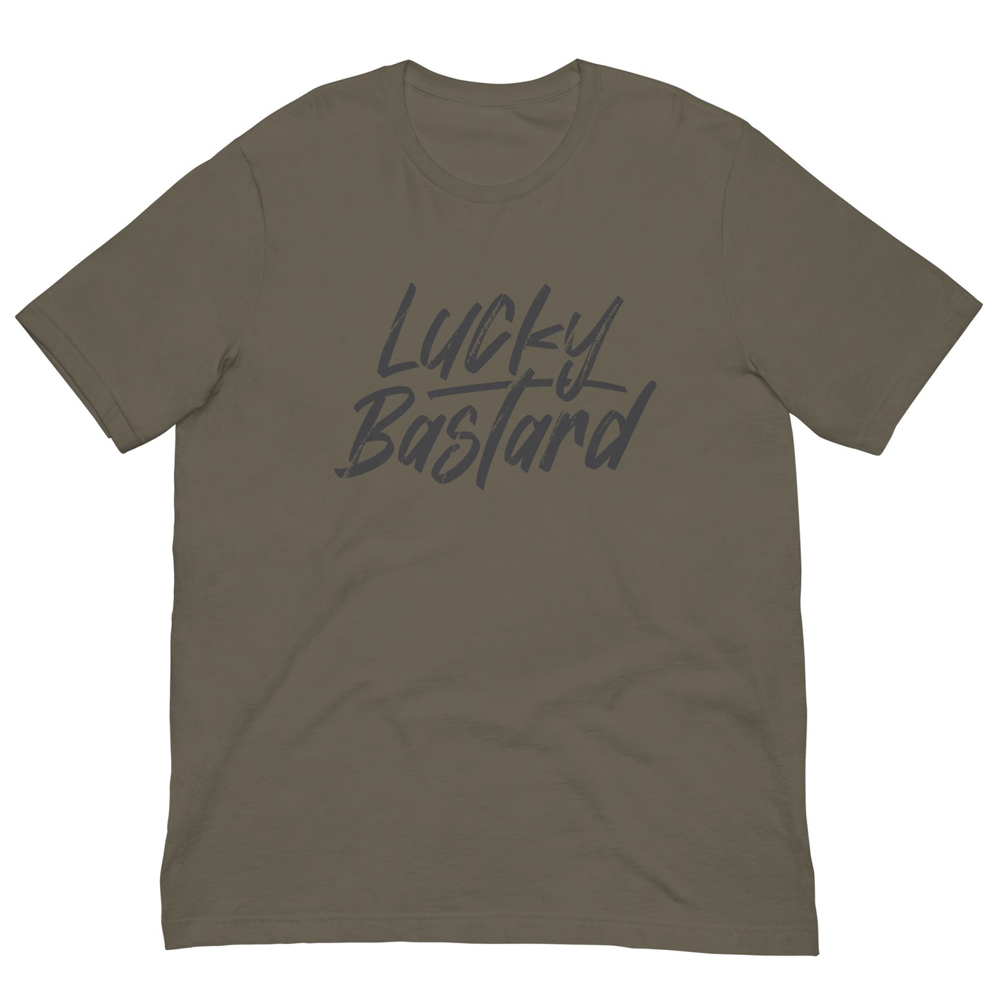 Lucky Bastard Tshirt Motivational Graphic Tee Shirt Bella + Canvas Unisex Short Sleeve T-Shirt