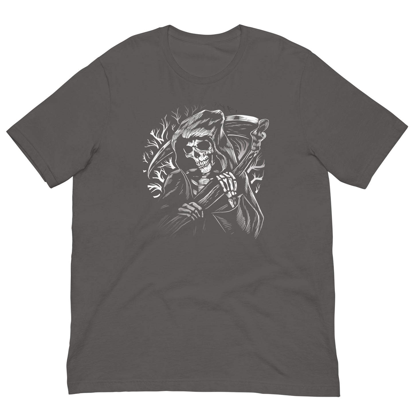 Grim Reaper Halloween Tshirt Graphic Scythe Fall Tee Shirt Bella + Canvas Unisex Short Sleeve T-Shirt